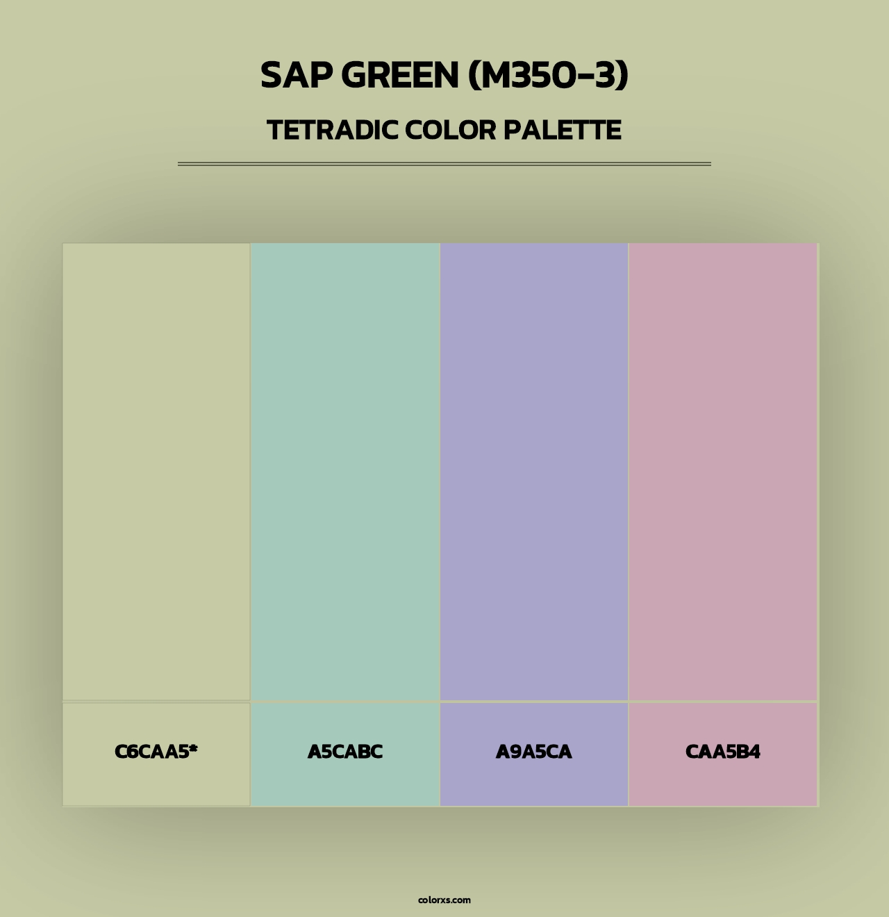 Sap Green (M350-3) - Tetradic Color Palette