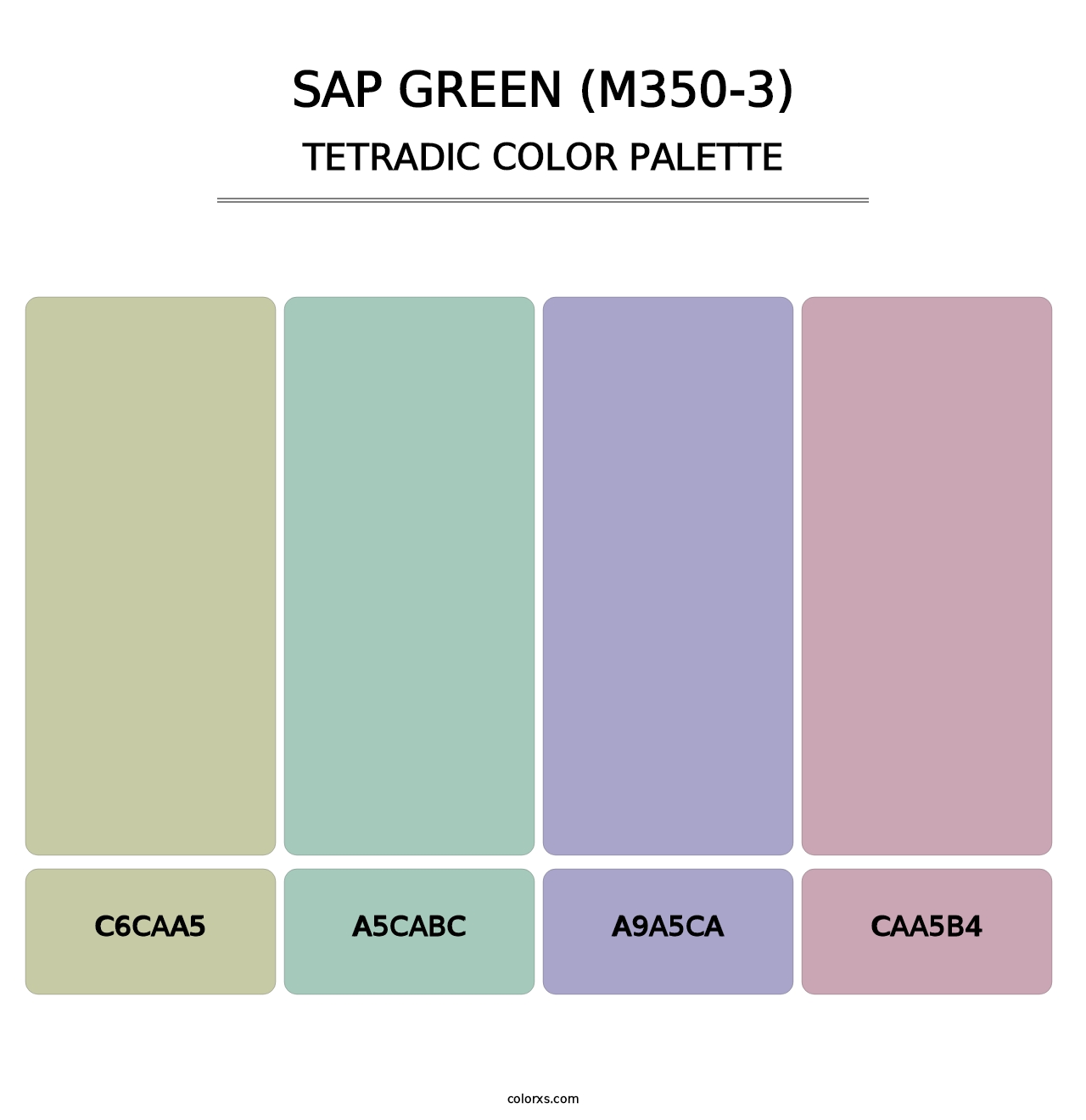 Sap Green (M350-3) - Tetradic Color Palette