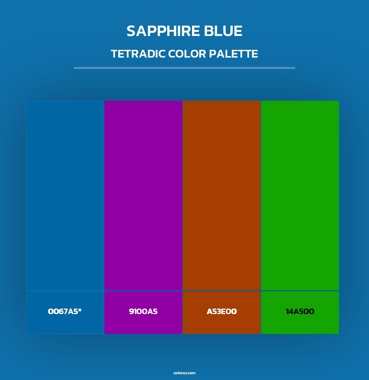 Sapphire Blue - Tetradic Color Palette