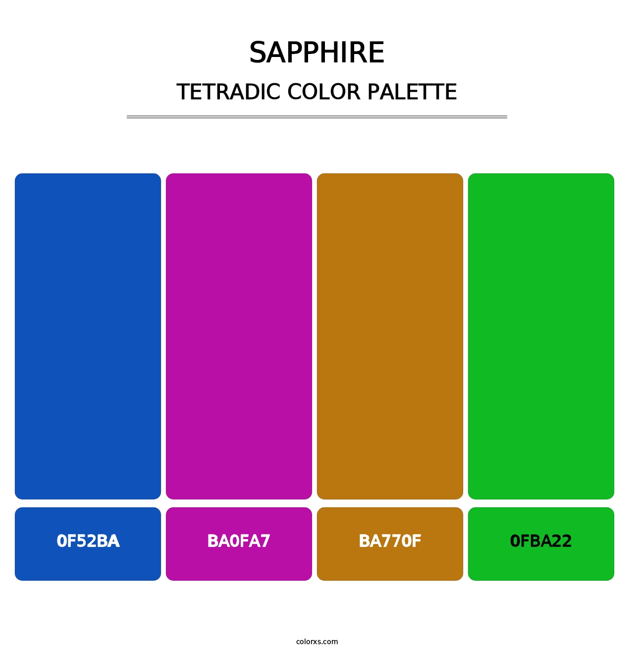 Sapphire - Tetradic Color Palette