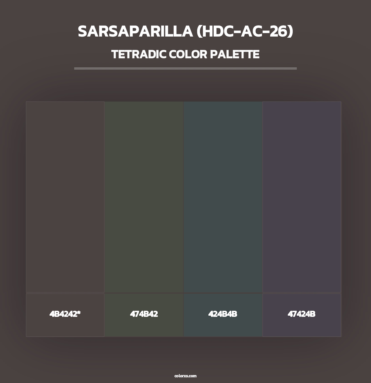 Sarsaparilla (HDC-AC-26) - Tetradic Color Palette