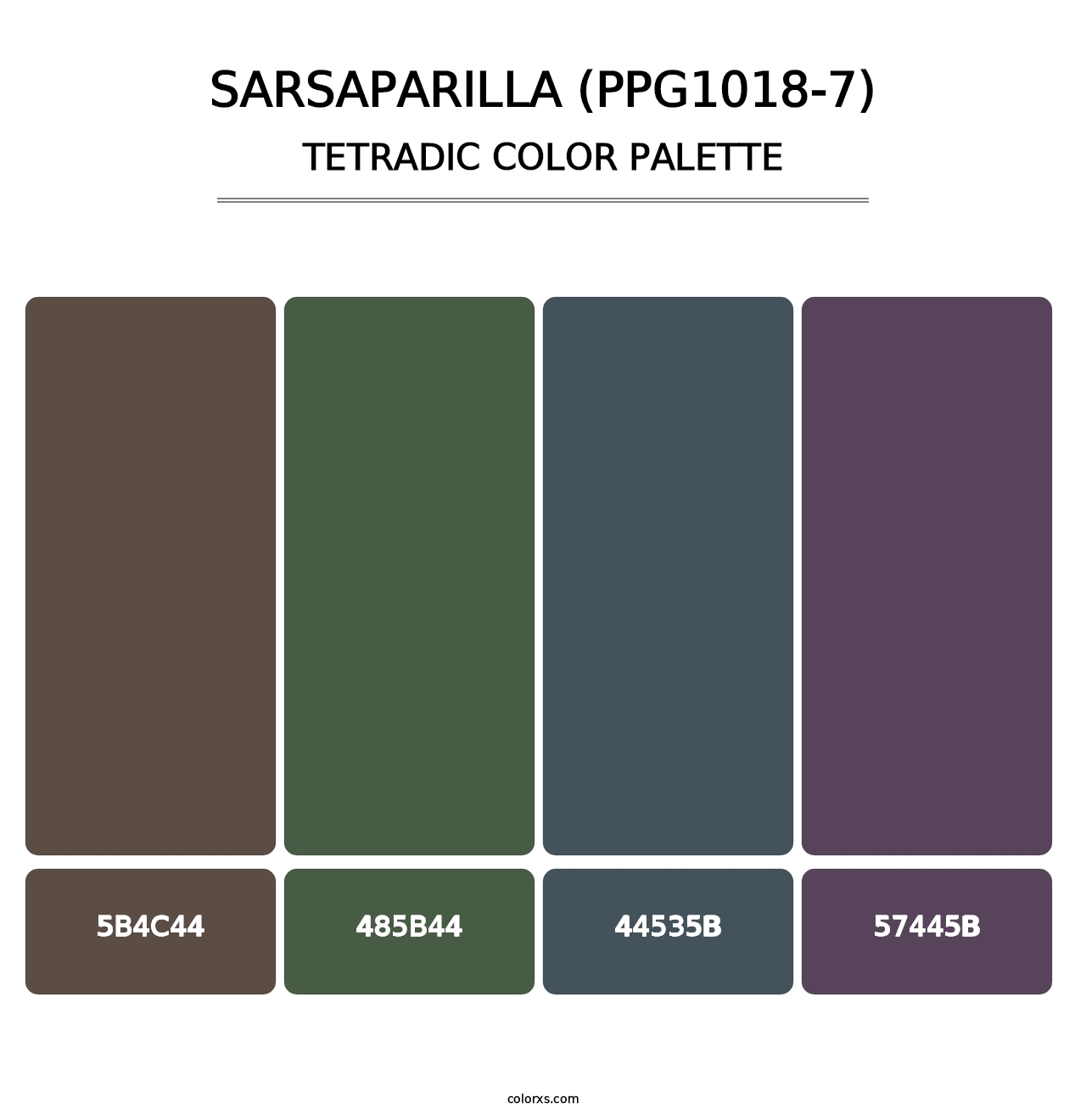 Sarsaparilla (PPG1018-7) - Tetradic Color Palette
