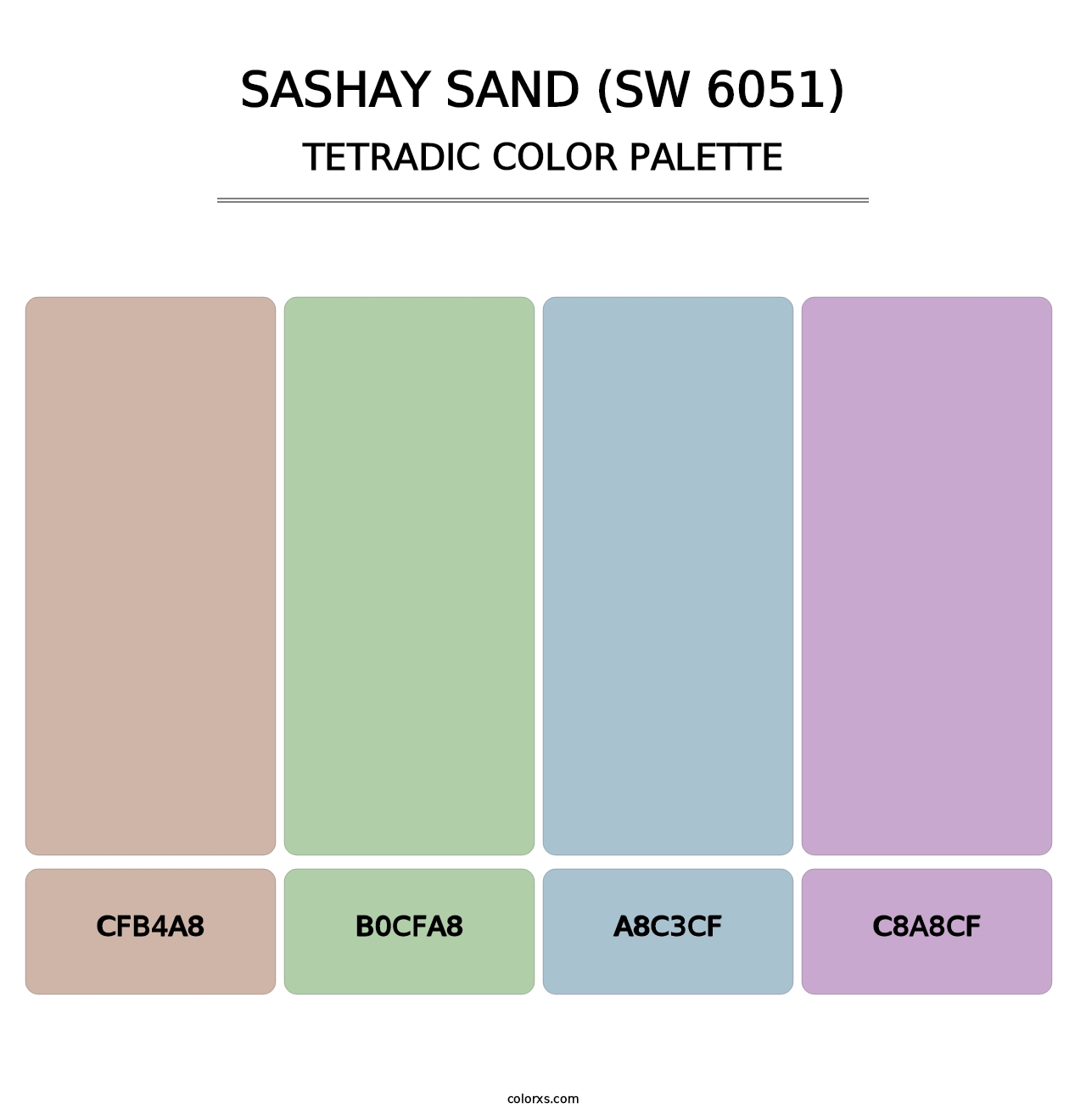 Sashay Sand (SW 6051) - Tetradic Color Palette