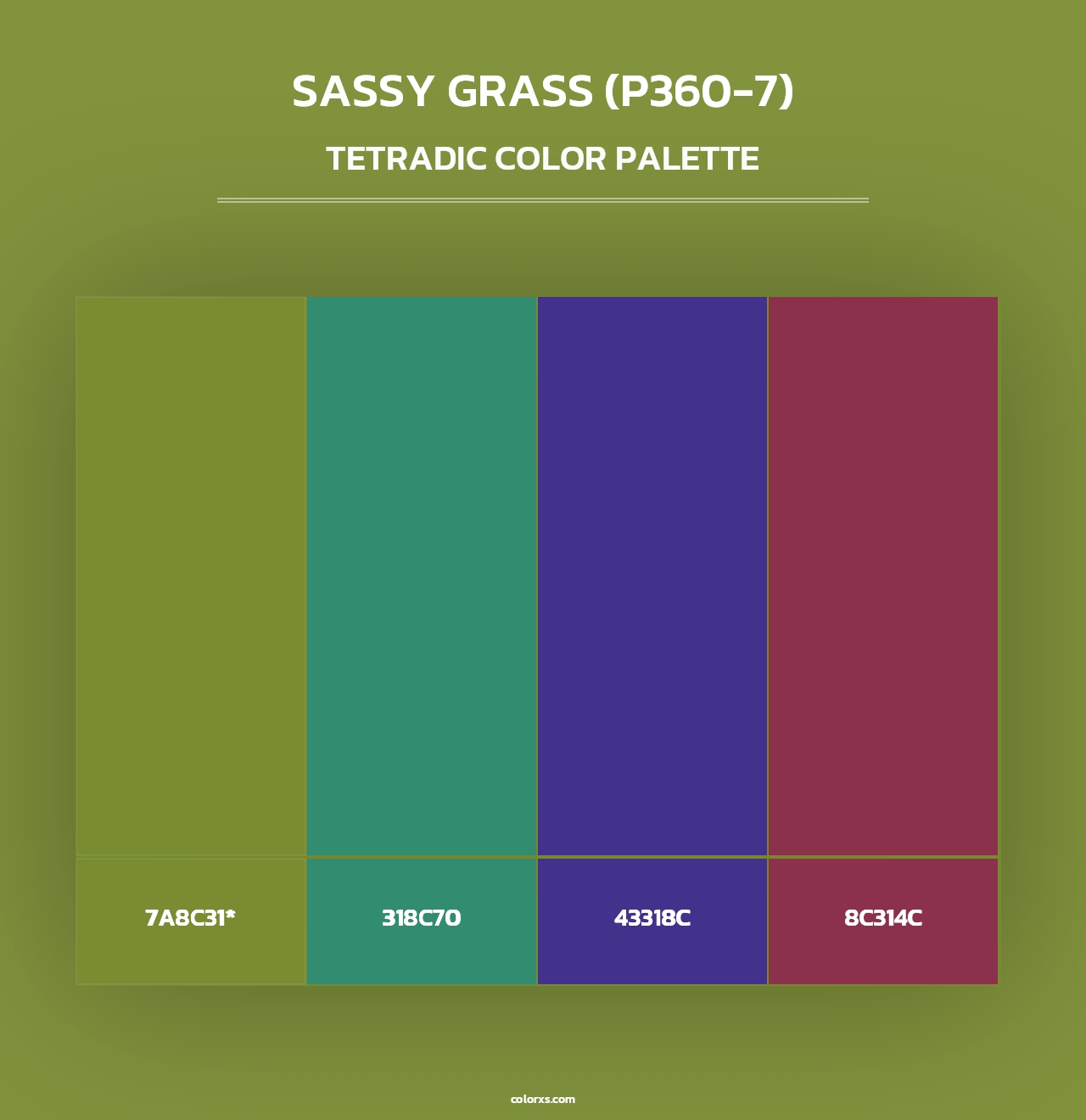Sassy Grass (P360-7) - Tetradic Color Palette