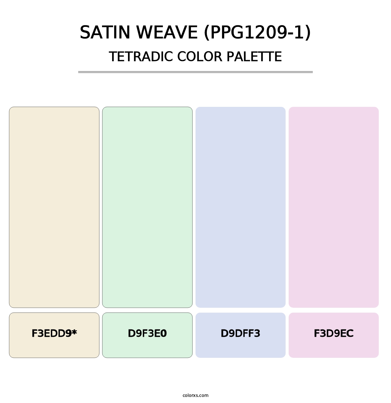 Satin Weave (PPG1209-1) - Tetradic Color Palette