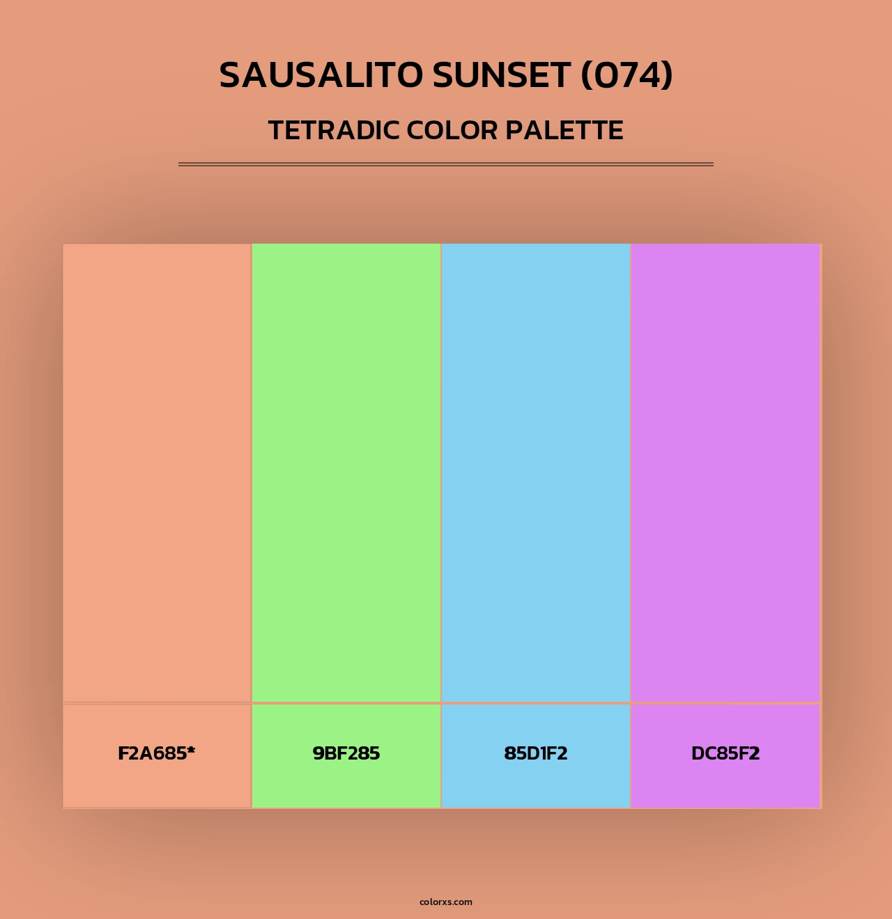 Sausalito Sunset (074) - Tetradic Color Palette
