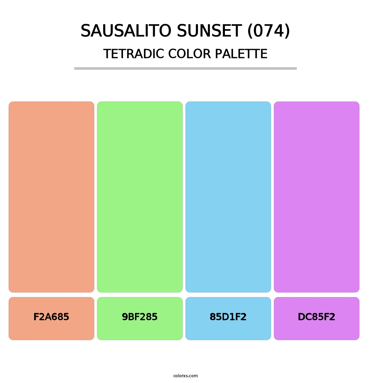 Sausalito Sunset (074) - Tetradic Color Palette