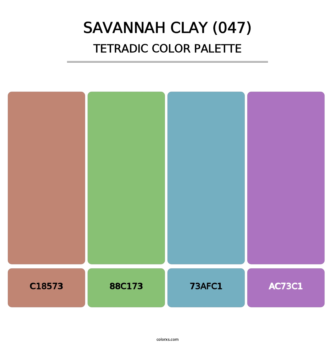 Savannah Clay (047) - Tetradic Color Palette
