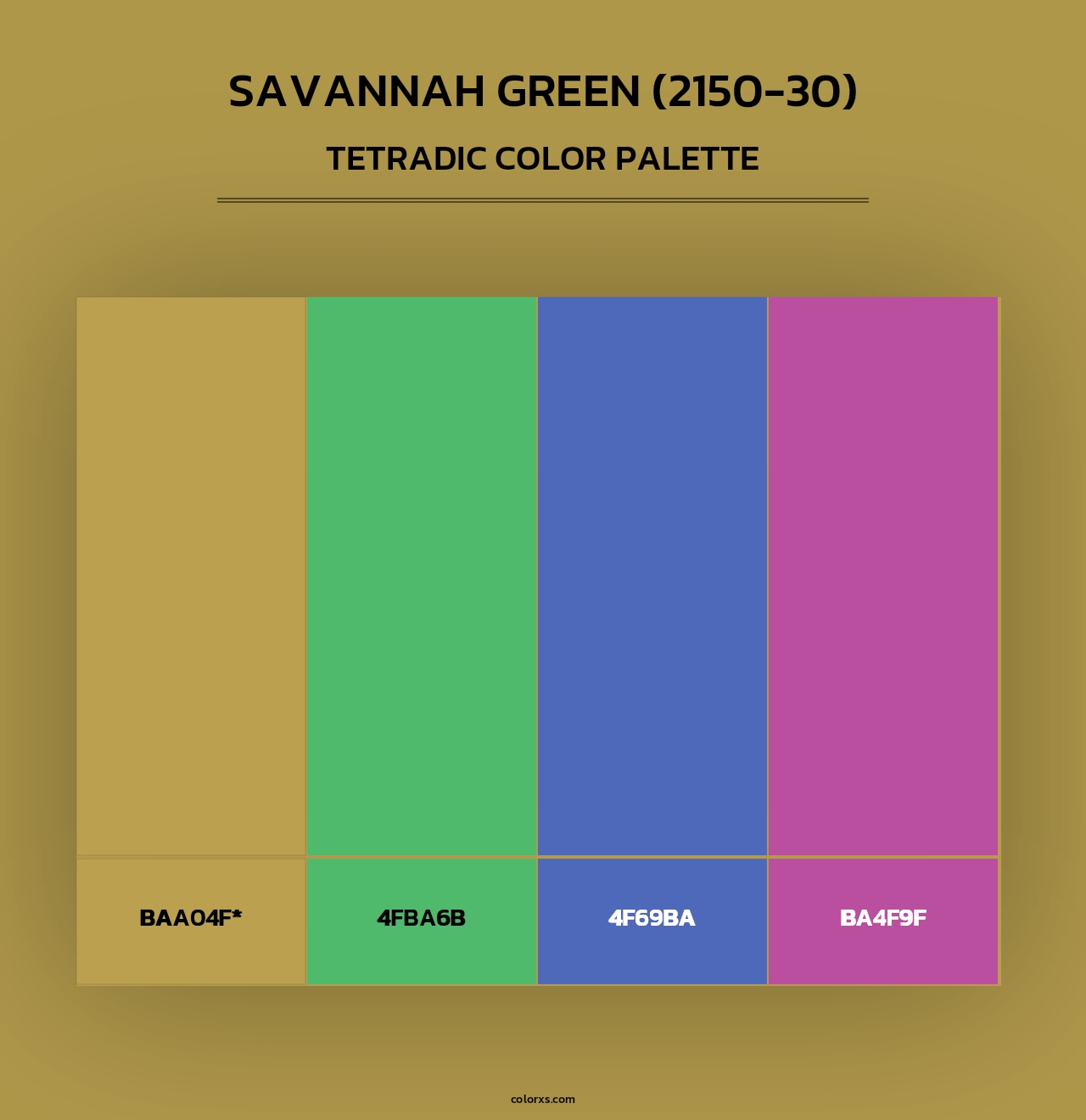Savannah Green (2150-30) - Tetradic Color Palette