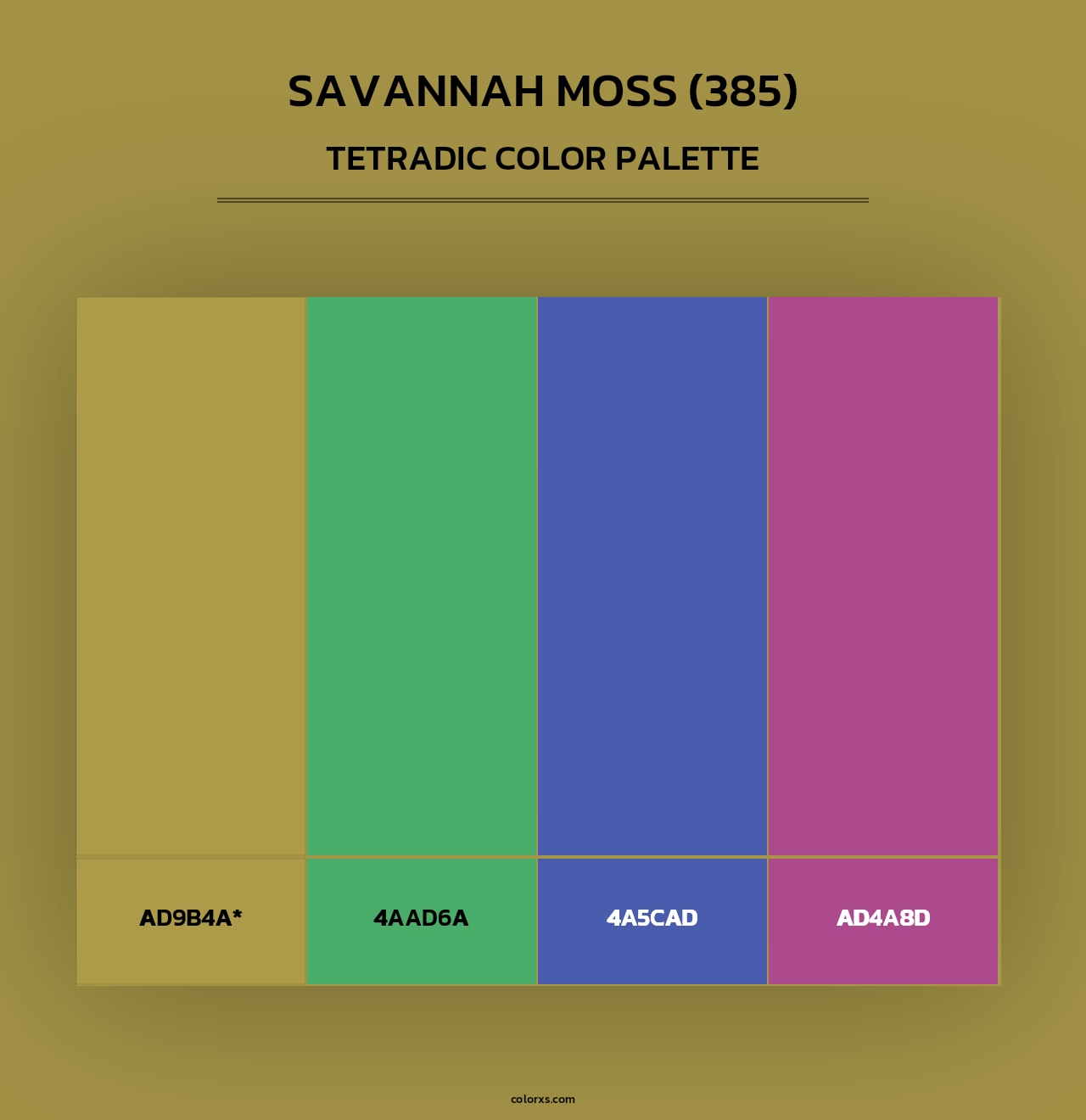 Savannah Moss (385) - Tetradic Color Palette