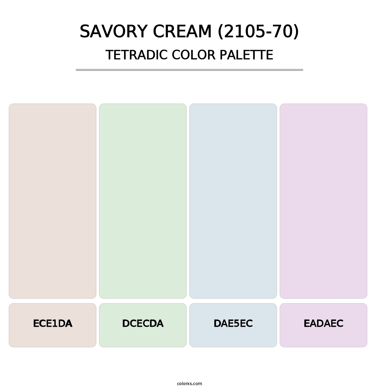 Savory Cream (2105-70) - Tetradic Color Palette