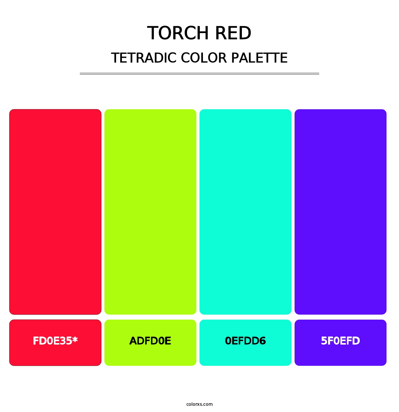 Torch Red - Tetradic Color Palette