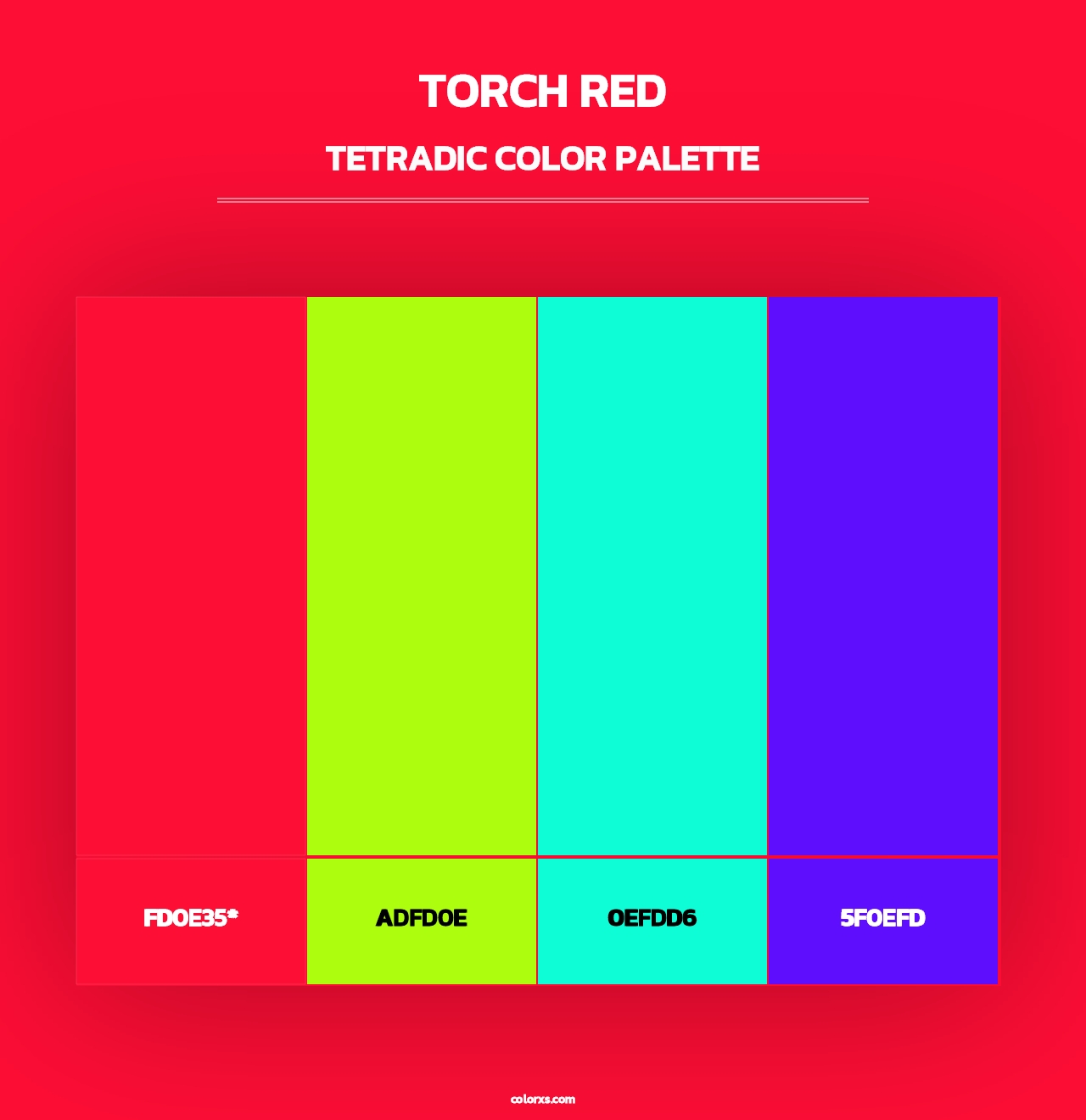 Torch Red - Tetradic Color Palette