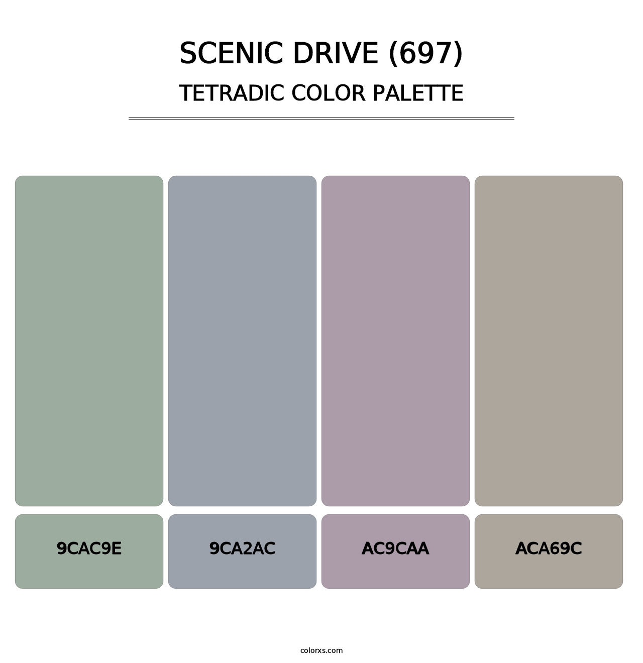 Scenic Drive (697) - Tetradic Color Palette