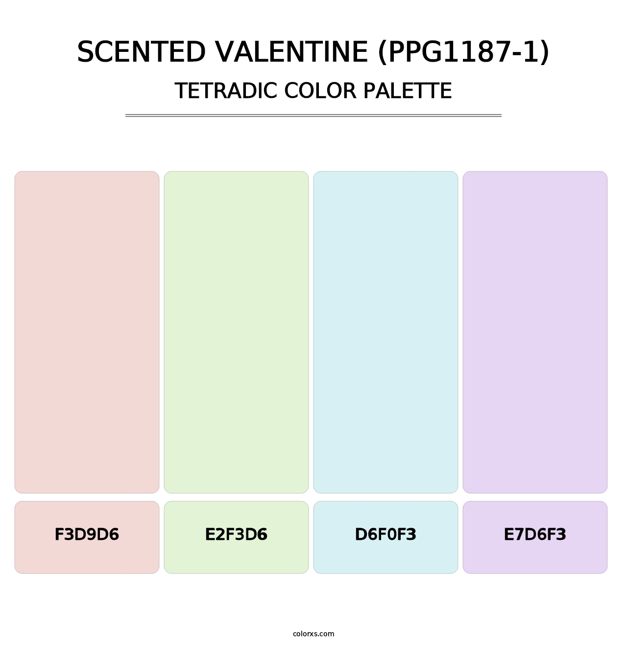 Scented Valentine (PPG1187-1) - Tetradic Color Palette