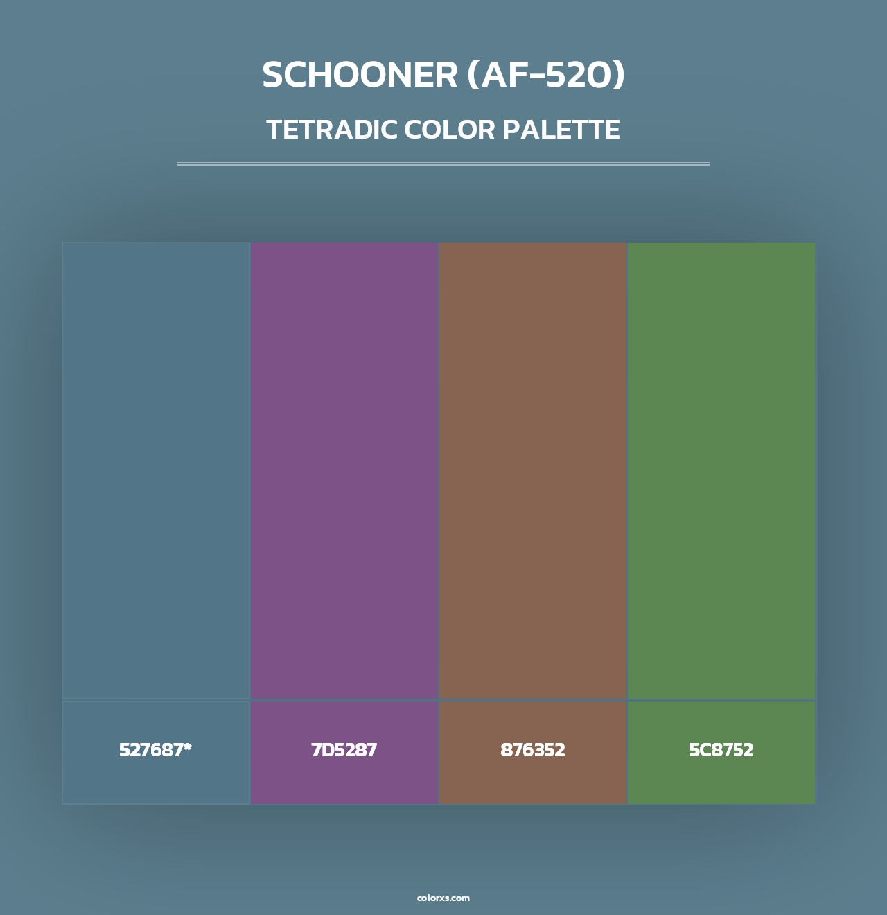Schooner (AF-520) - Tetradic Color Palette