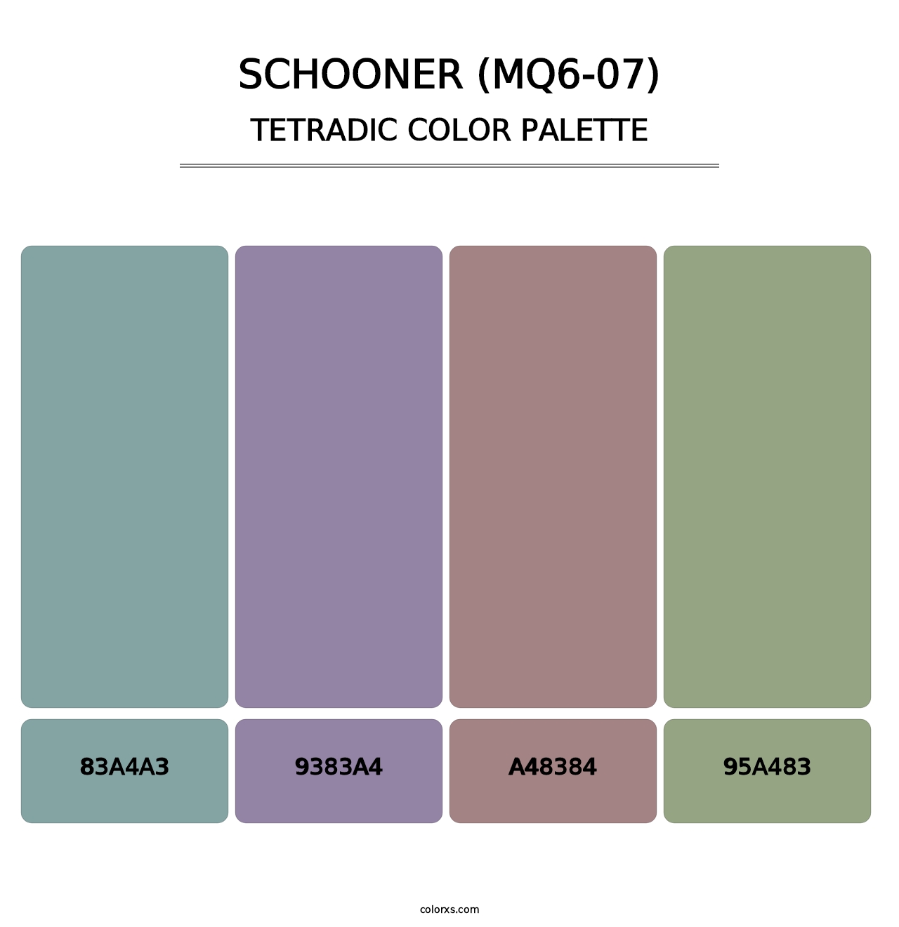 Schooner (MQ6-07) - Tetradic Color Palette