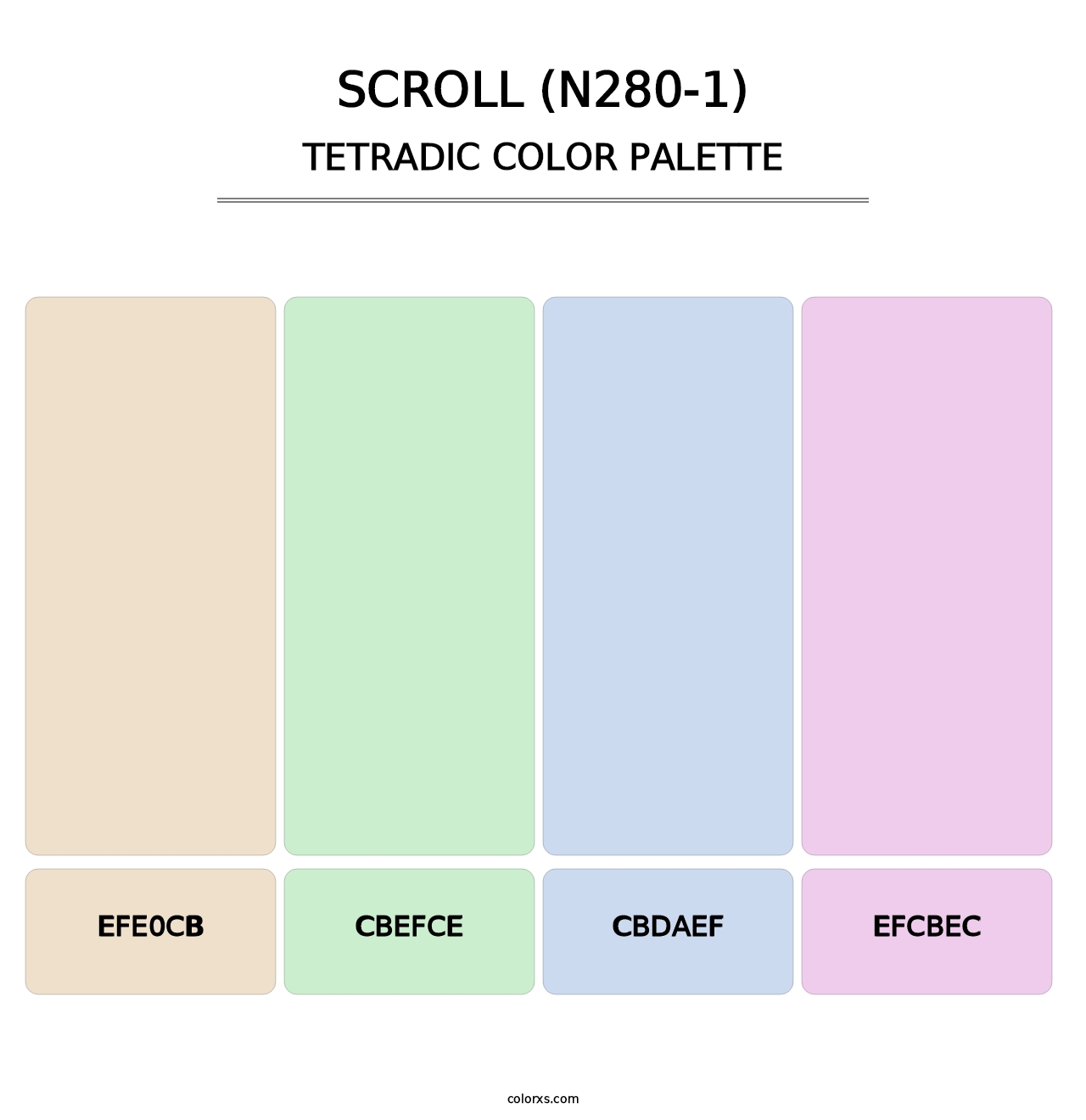 Scroll (N280-1) - Tetradic Color Palette