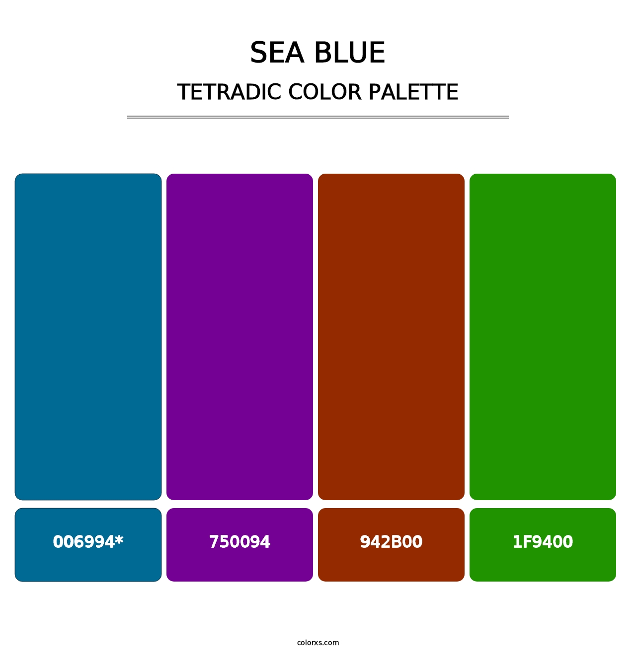 Sea Blue - Tetradic Color Palette