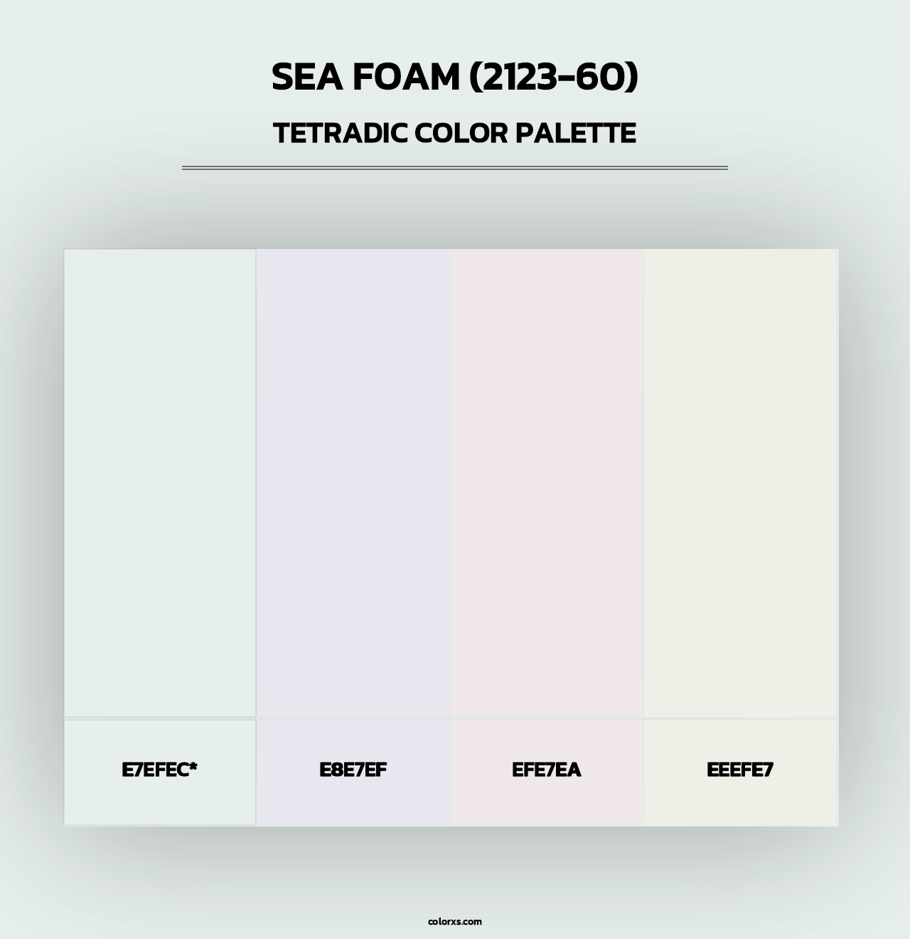 Sea Foam (2123-60) - Tetradic Color Palette