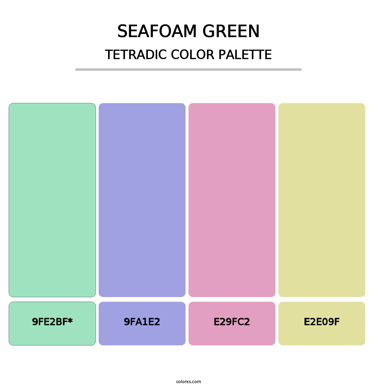 Seafoam Green - Tetradic Color Palette