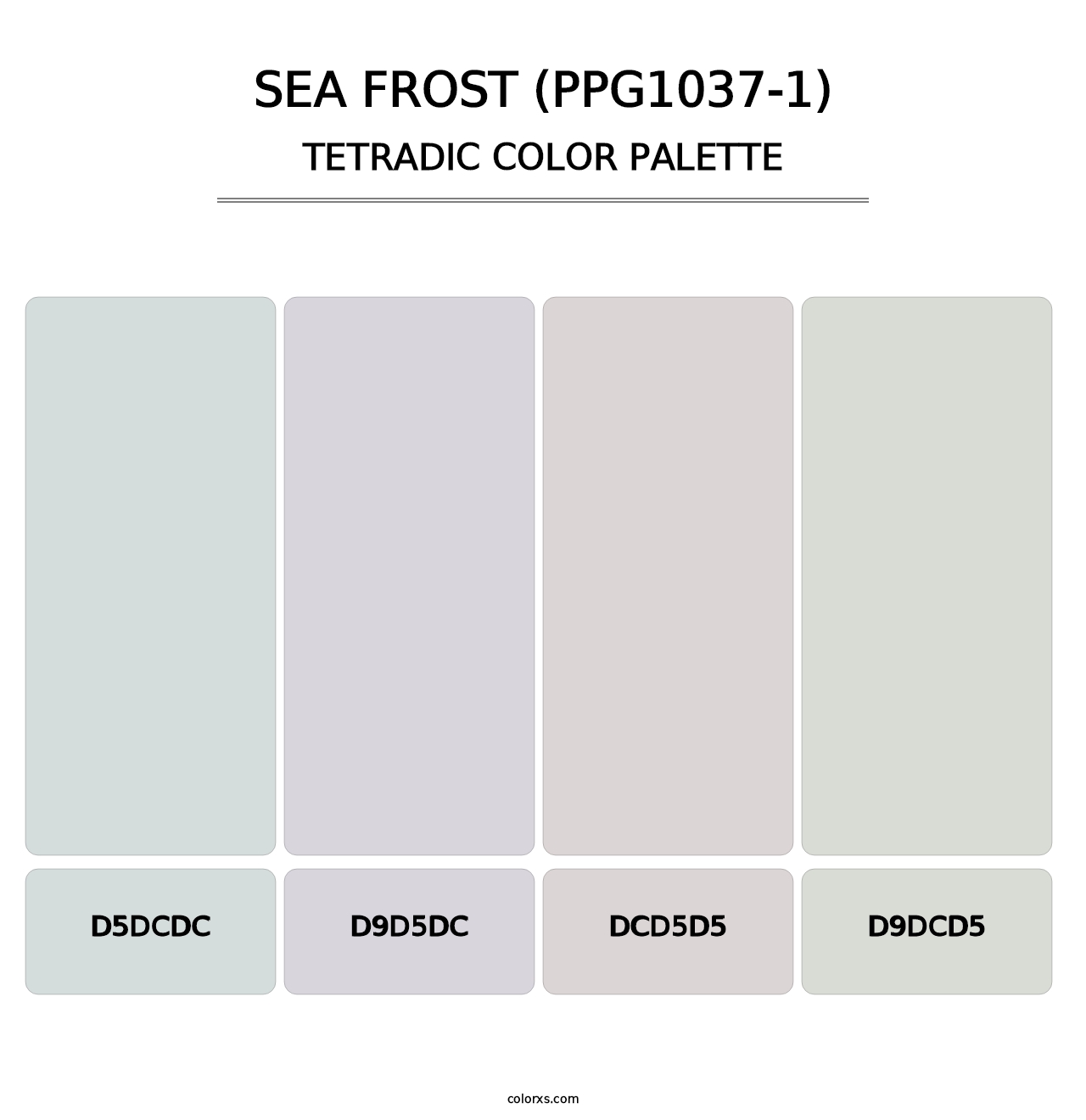 Sea Frost (PPG1037-1) - Tetradic Color Palette