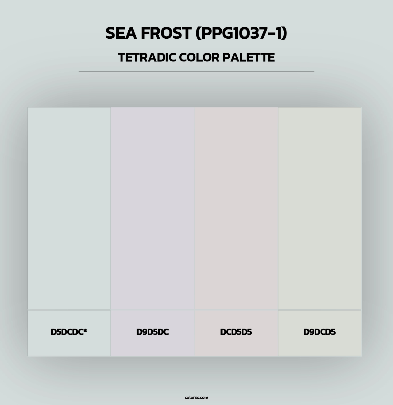 Sea Frost (PPG1037-1) - Tetradic Color Palette