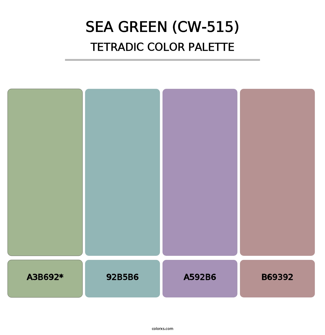 Sea Green (CW-515) - Tetradic Color Palette