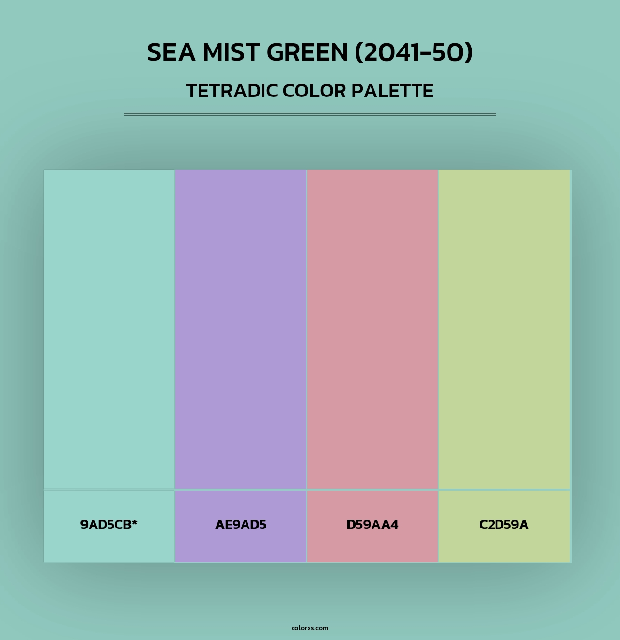 Sea Mist Green (2041-50) - Tetradic Color Palette