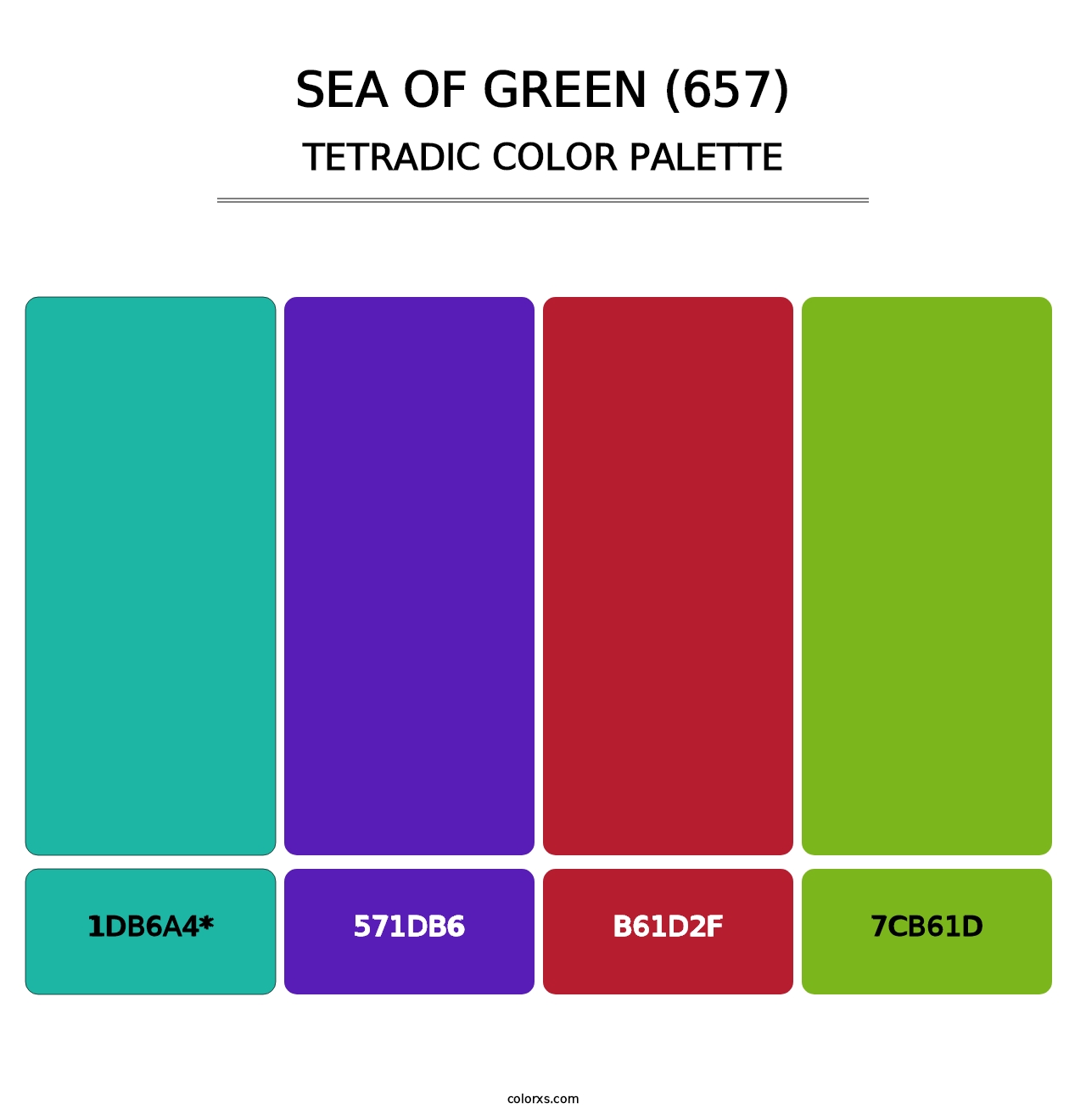 Sea of Green (657) - Tetradic Color Palette