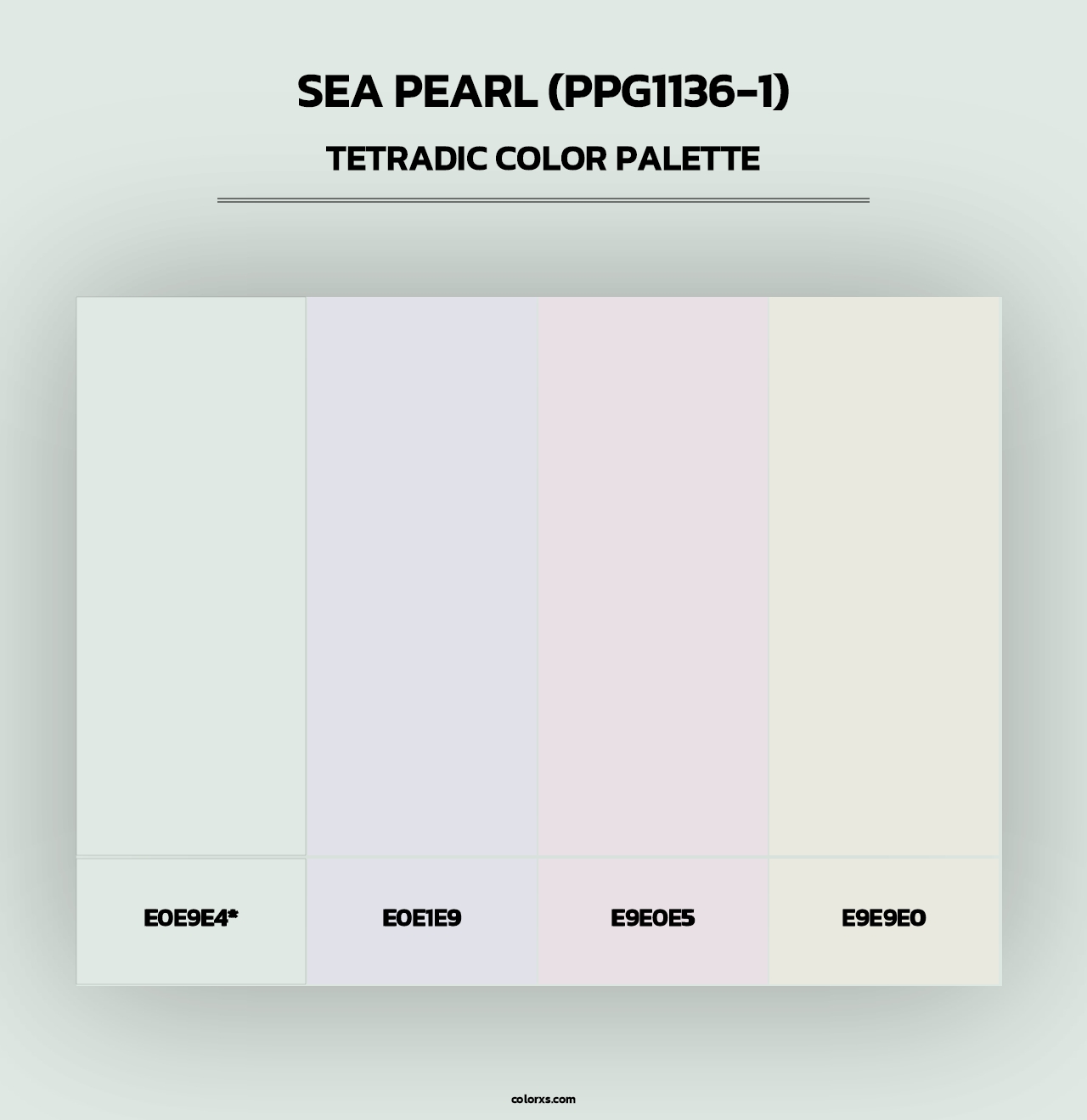 Sea Pearl (PPG1136-1) - Tetradic Color Palette