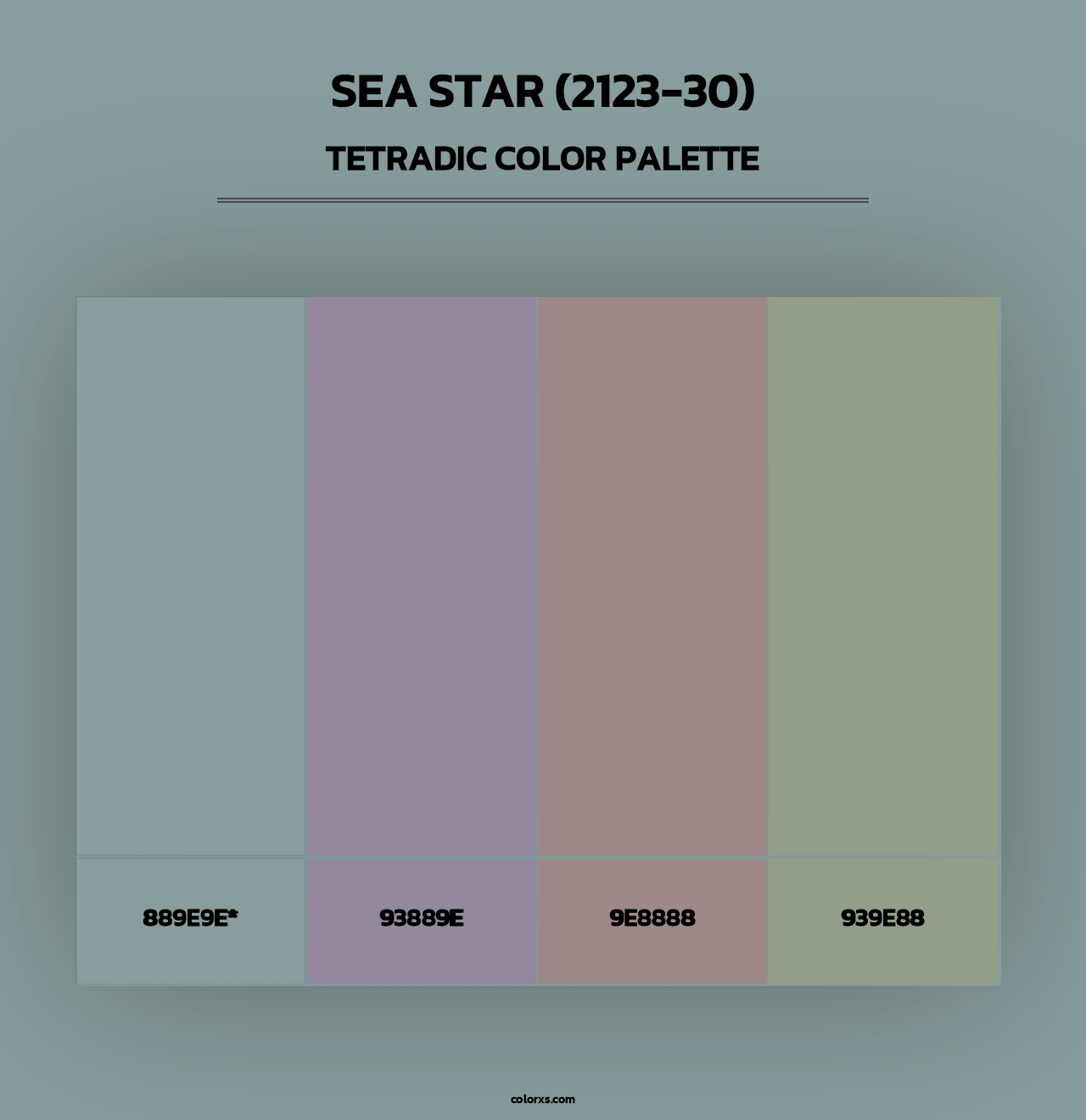 Sea Star (2123-30) - Tetradic Color Palette