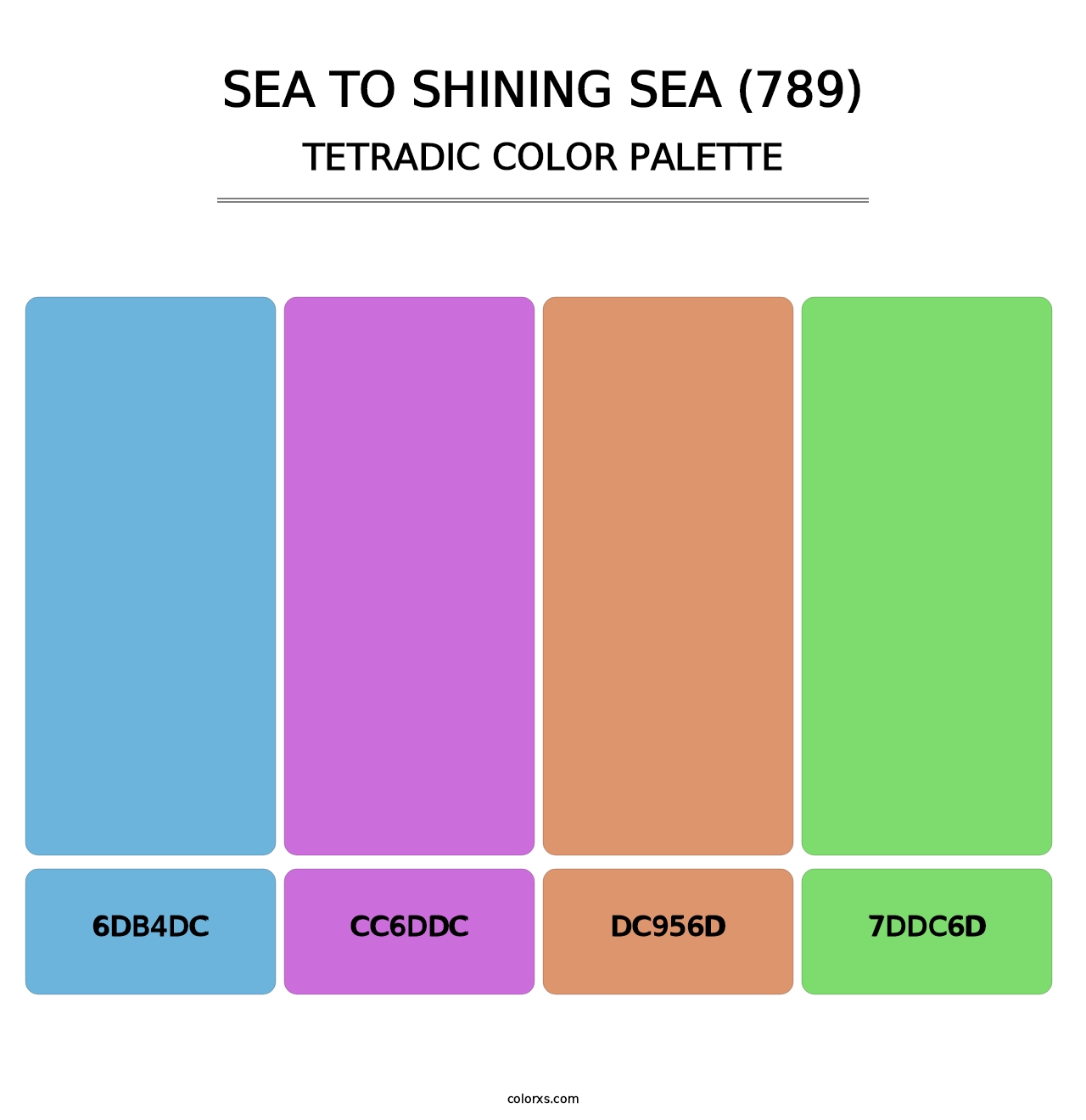 Sea to Shining Sea (789) - Tetradic Color Palette