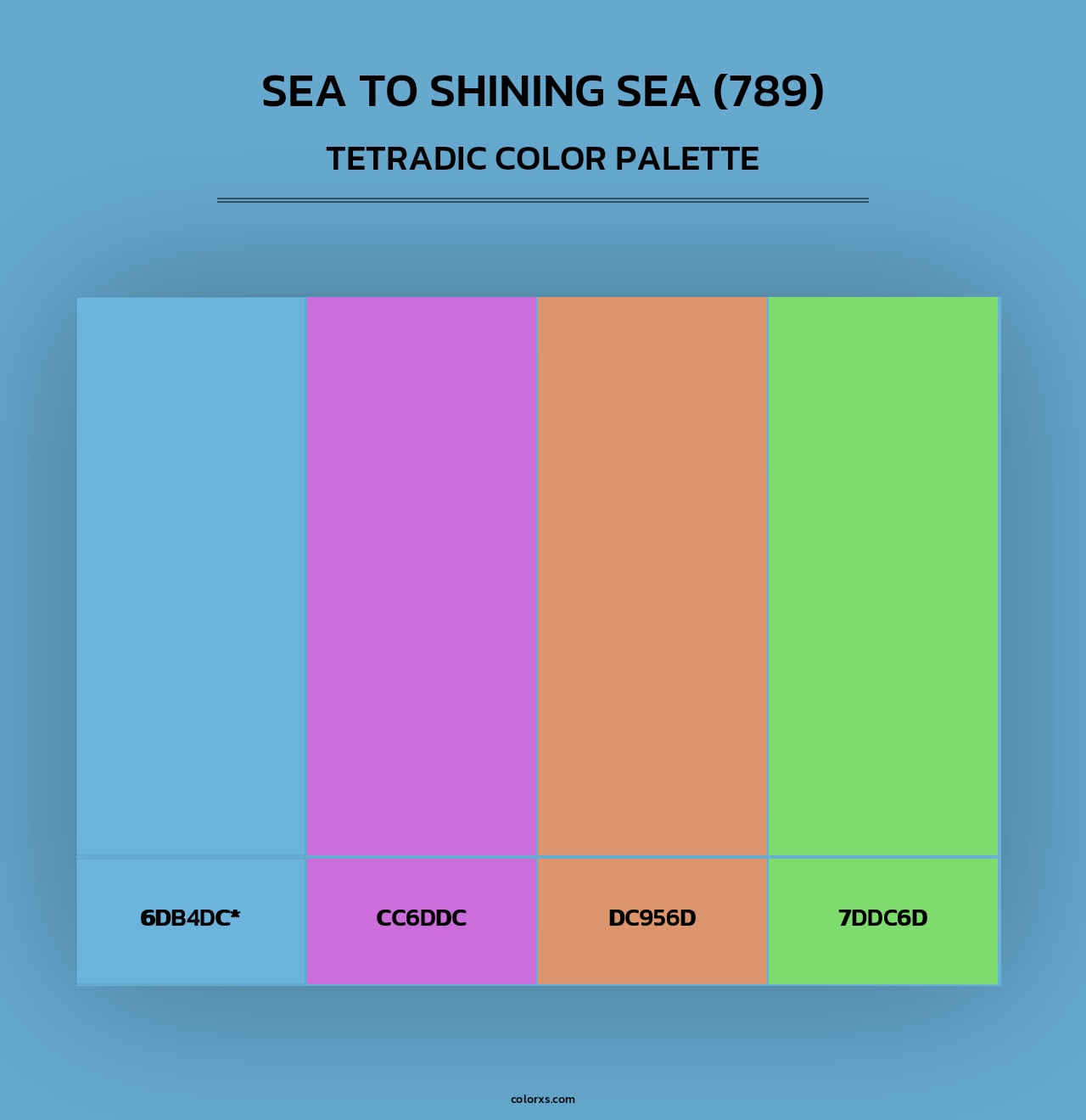 Sea to Shining Sea (789) - Tetradic Color Palette