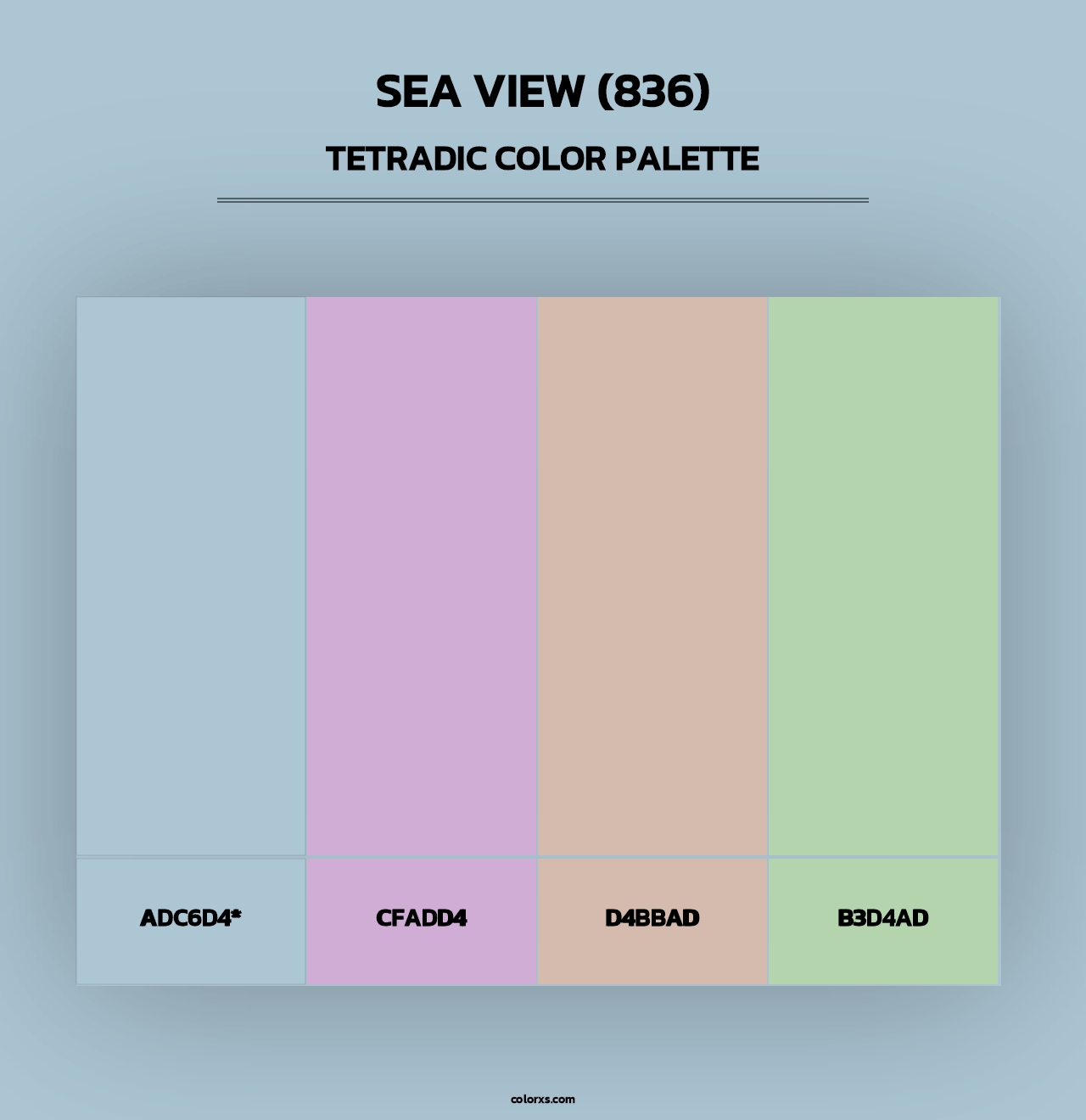 Sea View (836) - Tetradic Color Palette