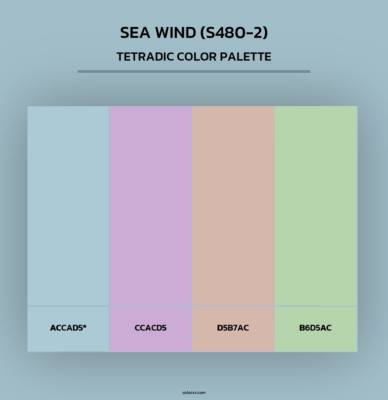 Sea Wind (S480-2) - Tetradic Color Palette