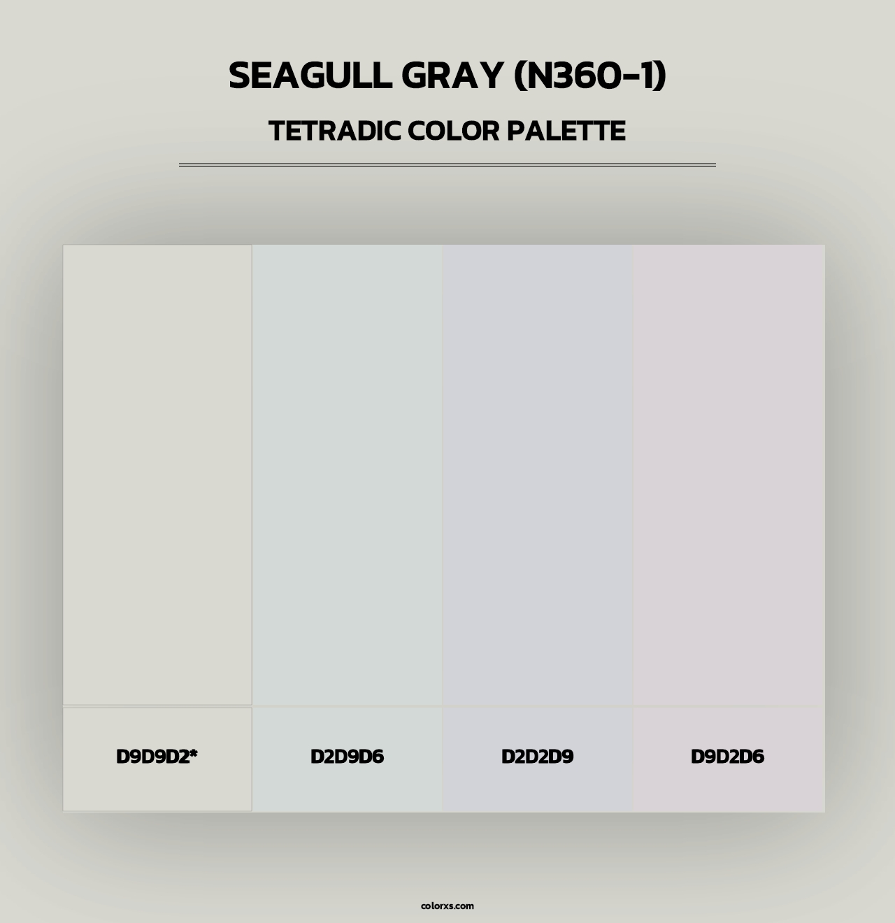 Seagull Gray (N360-1) - Tetradic Color Palette