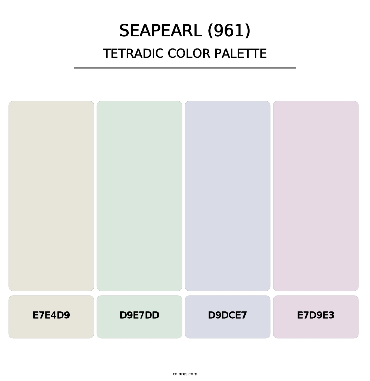 Seapearl (961) - Tetradic Color Palette