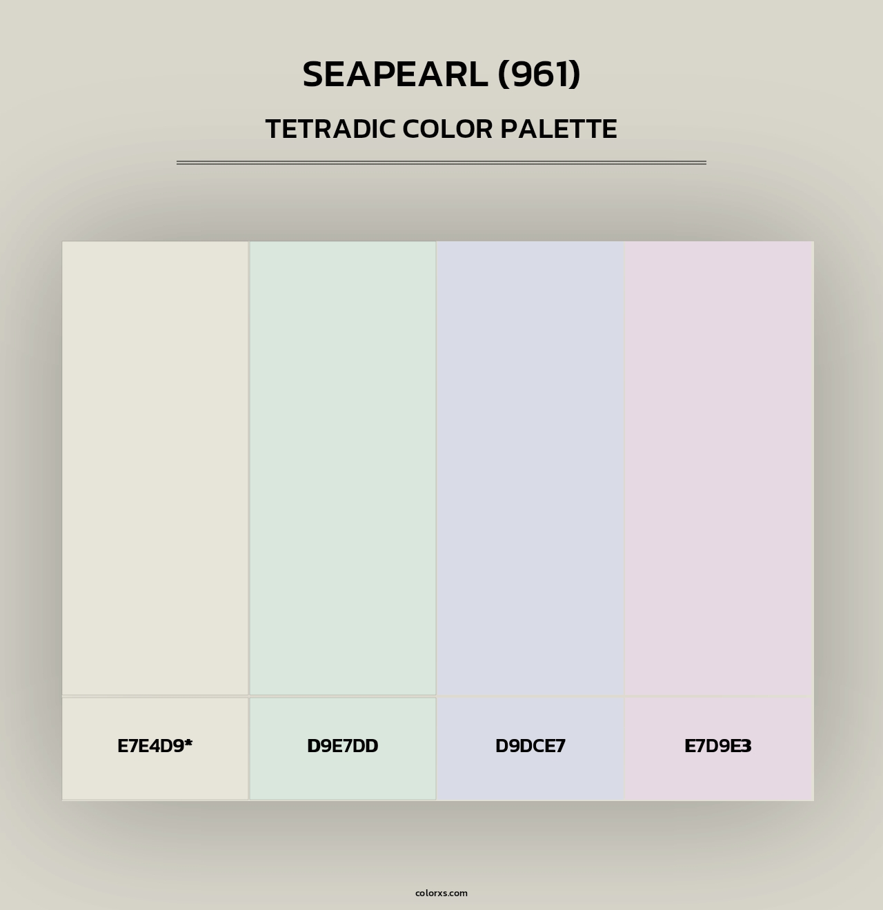Seapearl (961) - Tetradic Color Palette