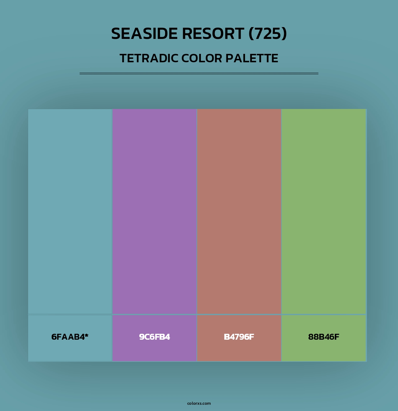 Seaside Resort (725) - Tetradic Color Palette