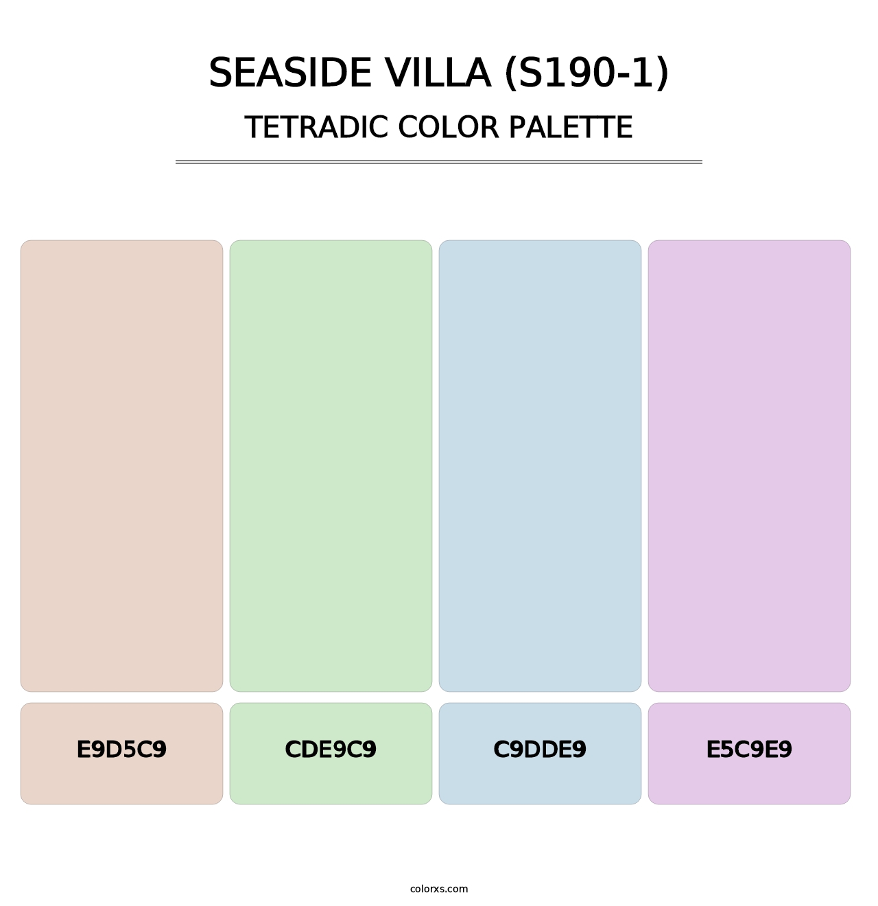 Seaside Villa (S190-1) - Tetradic Color Palette