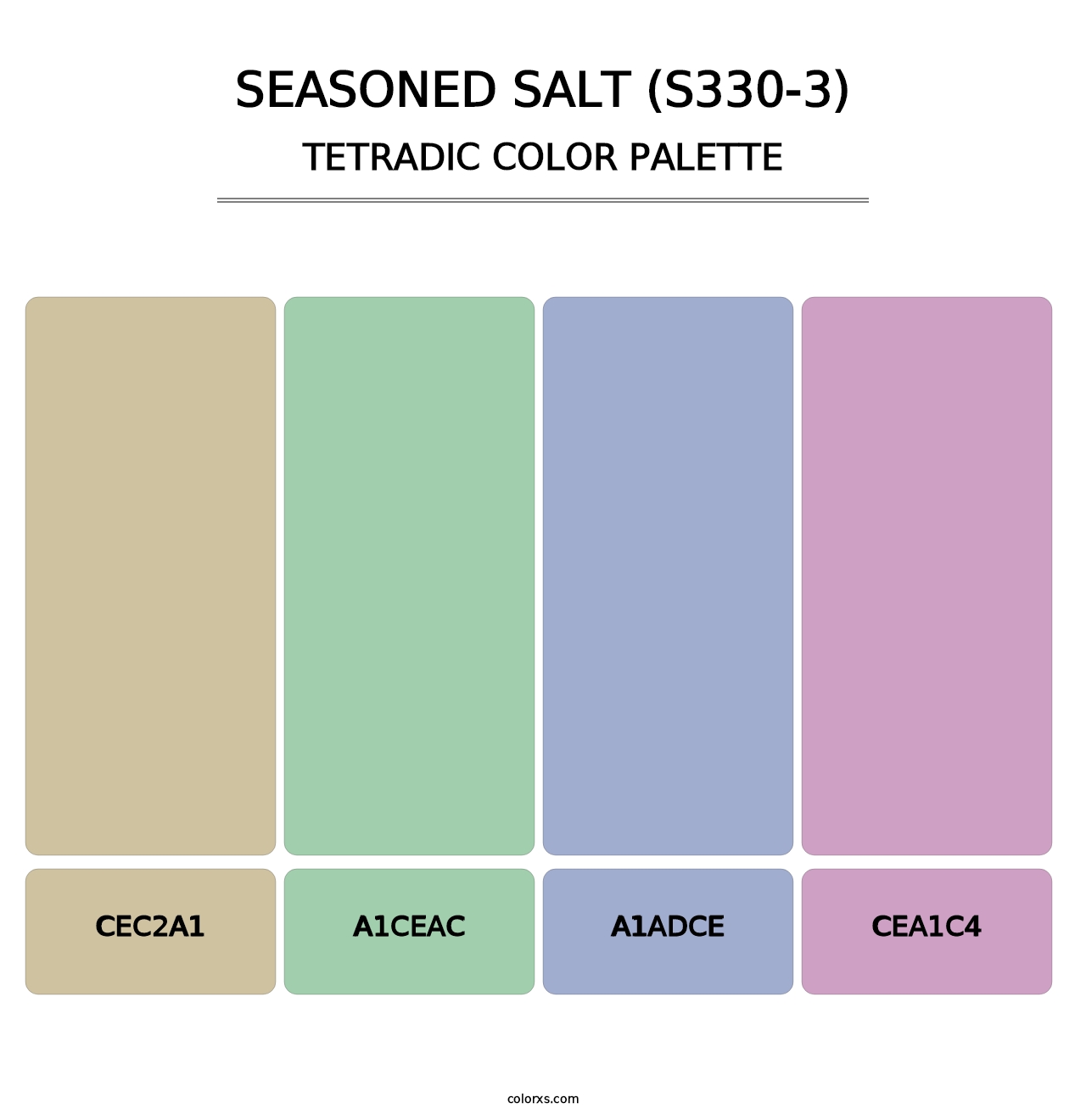 Seasoned Salt (S330-3) - Tetradic Color Palette