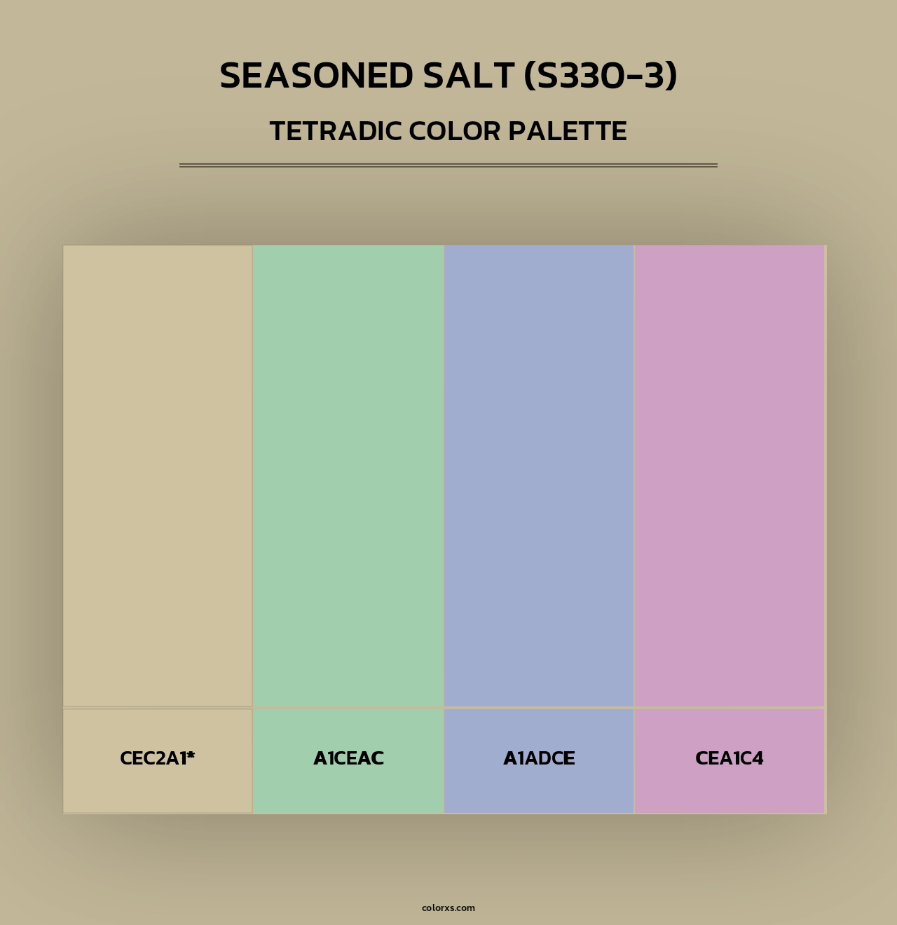 Seasoned Salt (S330-3) - Tetradic Color Palette