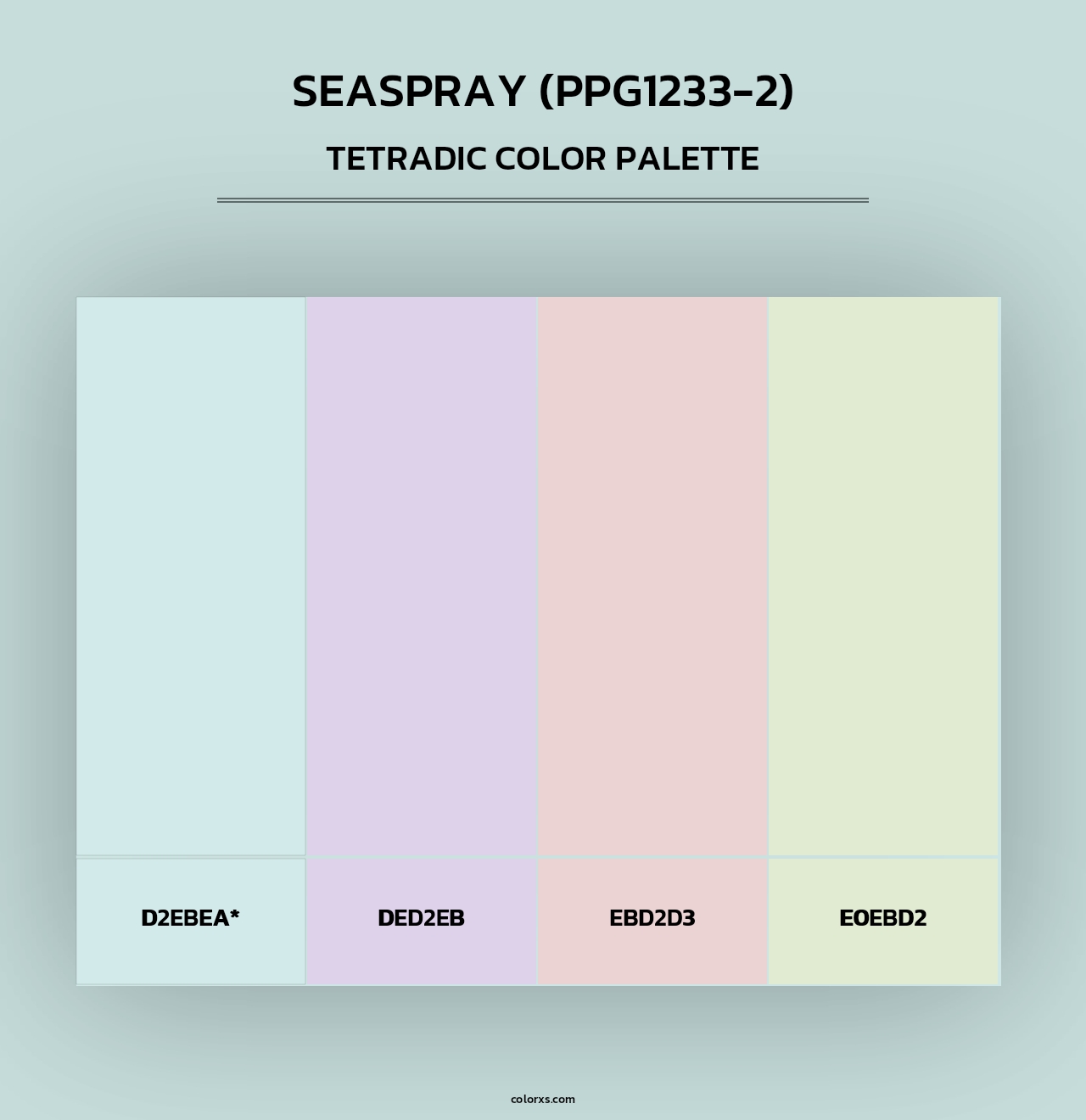 Seaspray (PPG1233-2) - Tetradic Color Palette