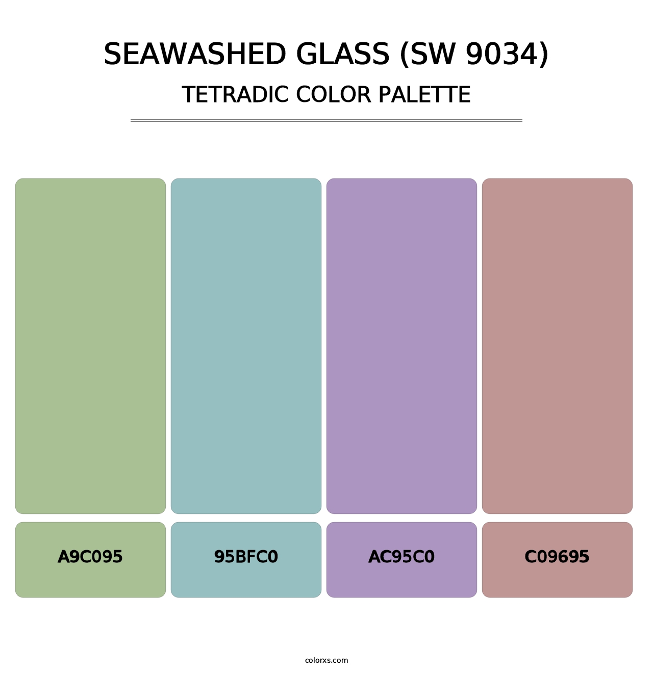Seawashed Glass (SW 9034) - Tetradic Color Palette