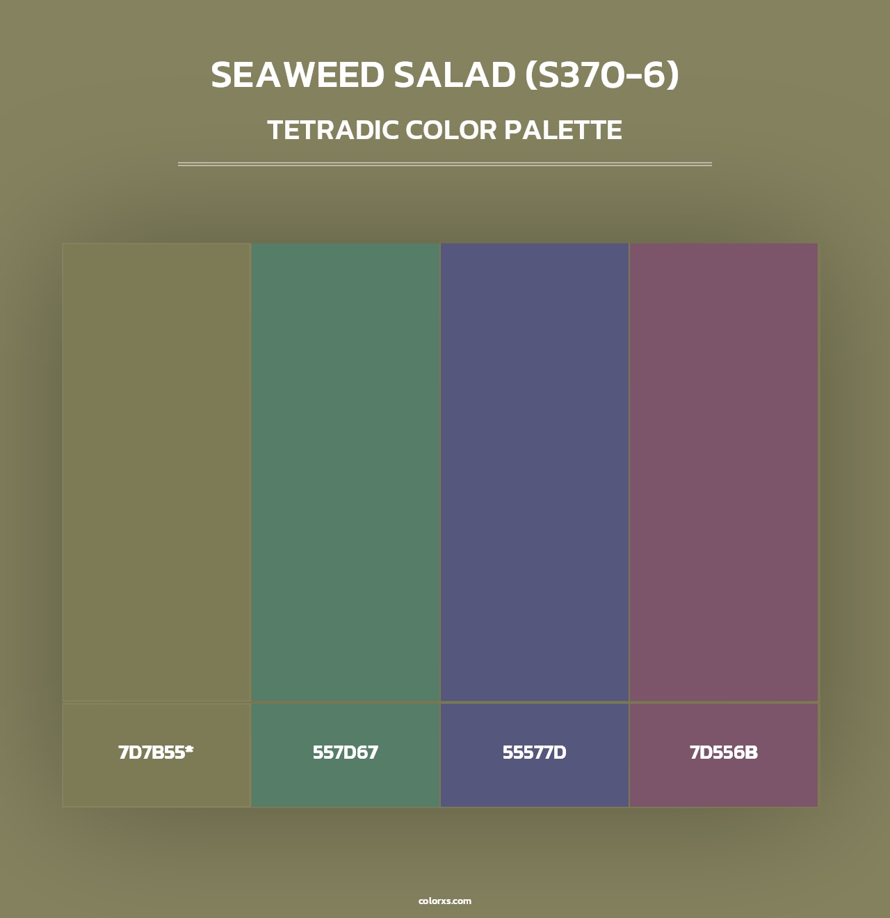 Seaweed Salad (S370-6) - Tetradic Color Palette