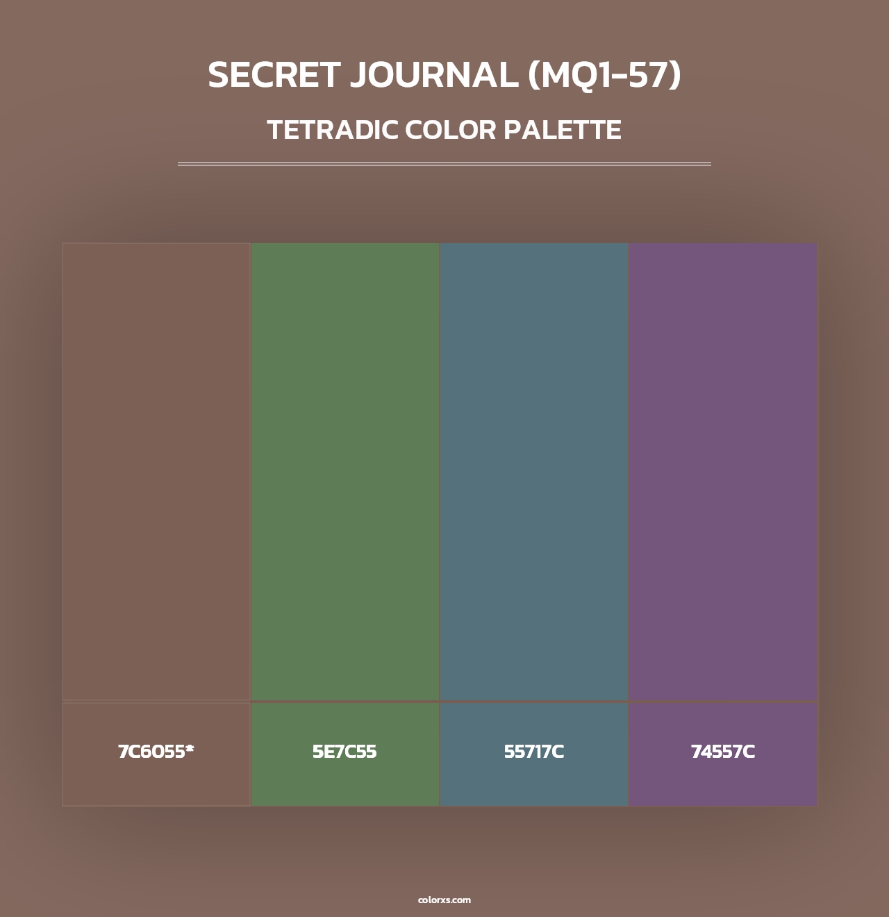 Secret Journal (MQ1-57) - Tetradic Color Palette