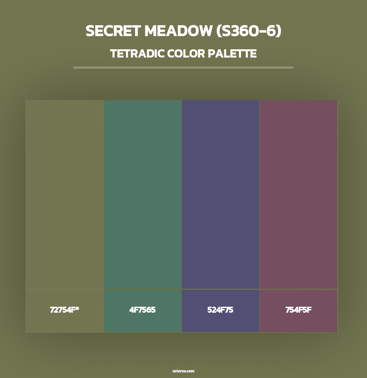 Secret Meadow (S360-6) - Tetradic Color Palette