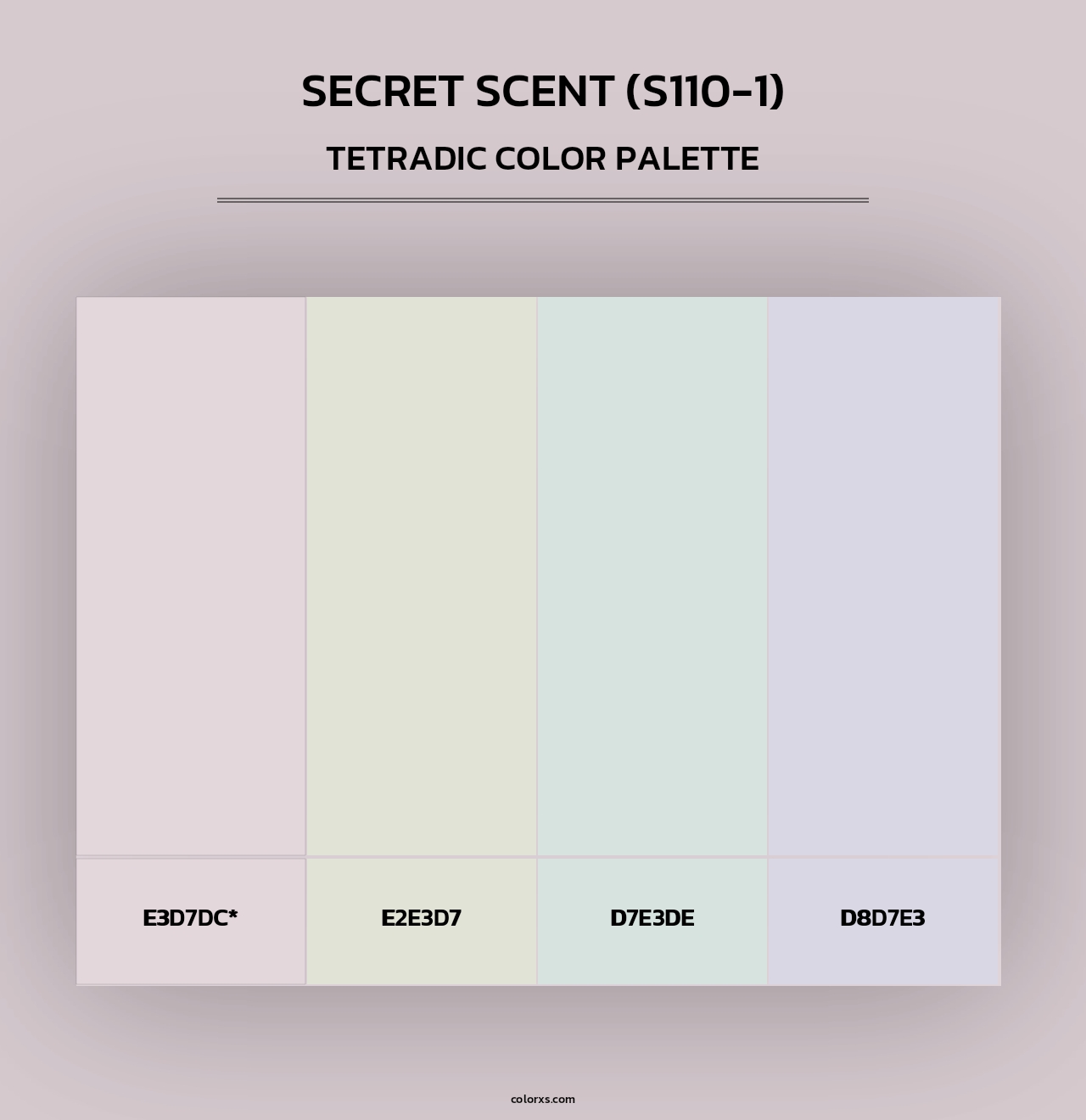 Secret Scent (S110-1) - Tetradic Color Palette