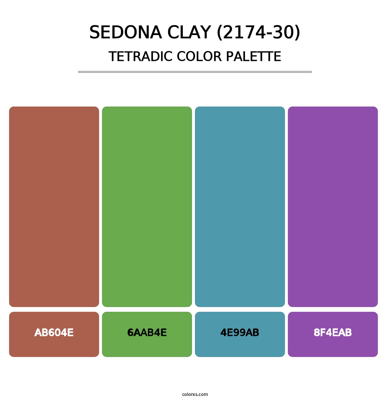 Sedona Clay (2174-30) - Tetradic Color Palette